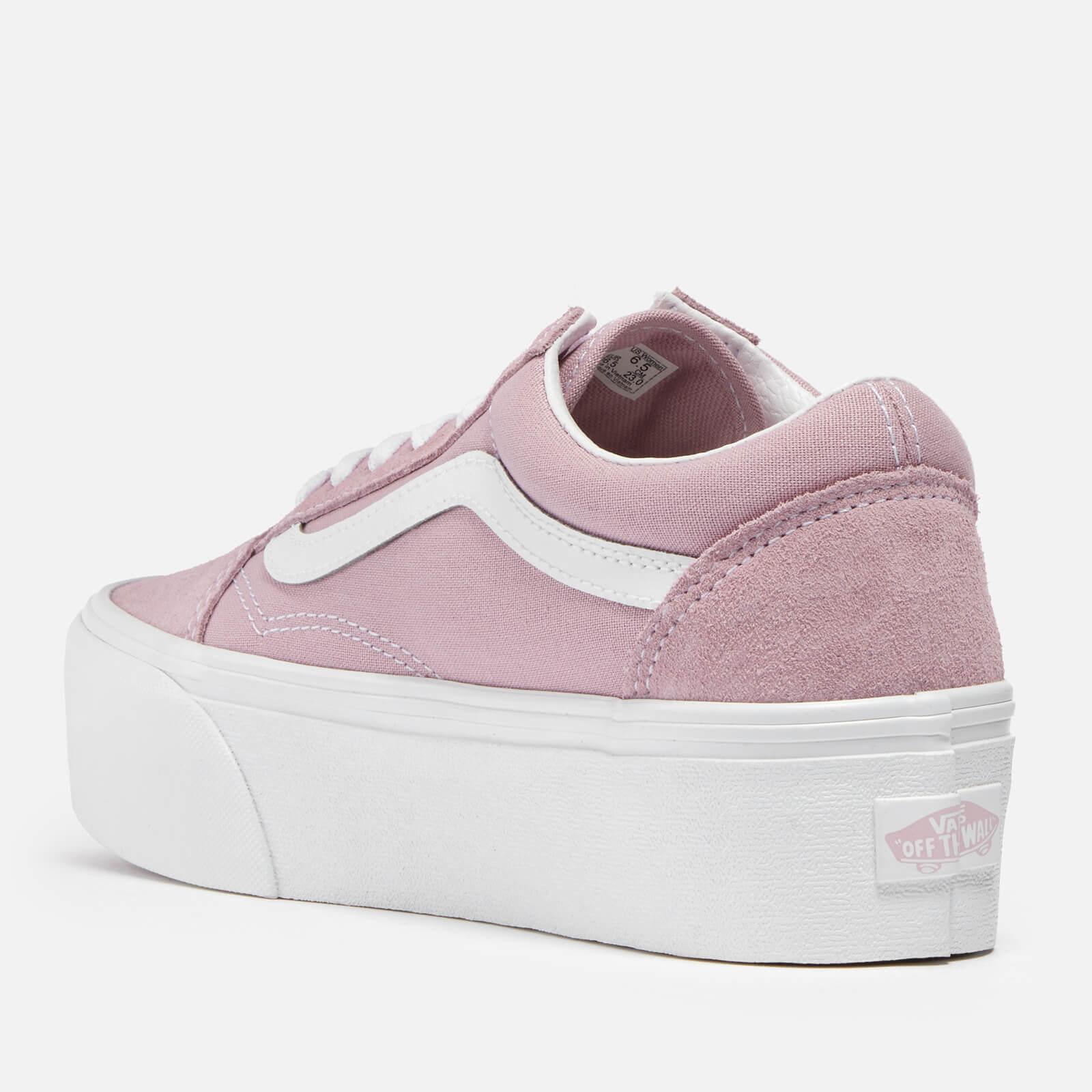 Vans Old Skool Stackform Suede And Canvas Trainers in Pink | Lyst