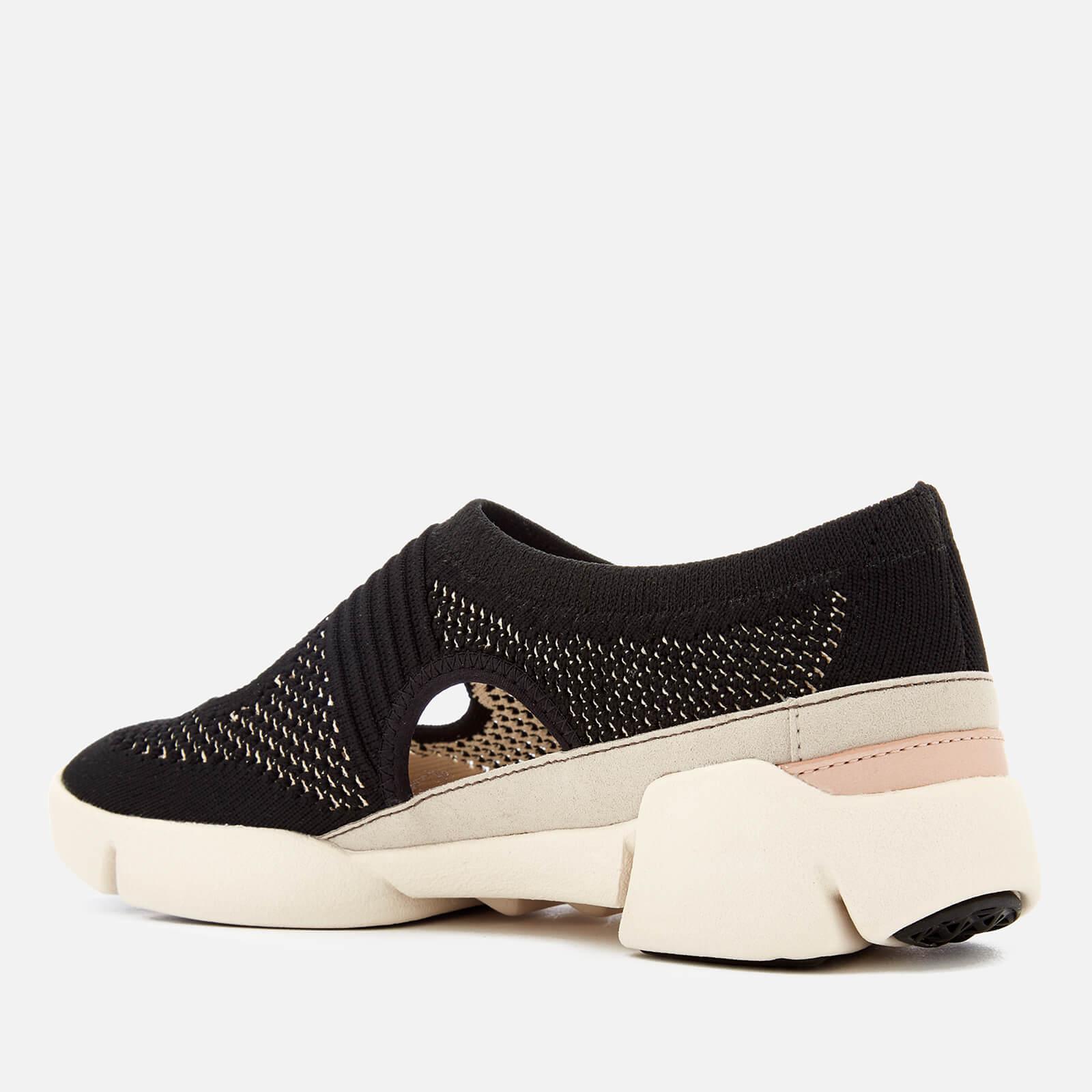 Clarks Rubber Tri Blossom Knit Flats in Black | Lyst