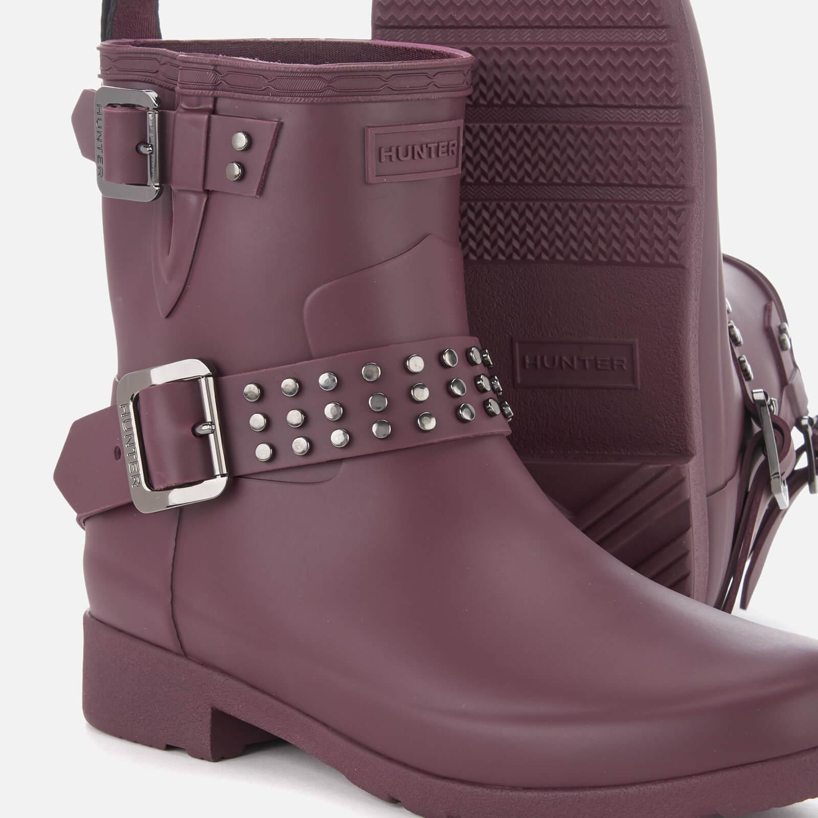 hunter refined stud waterproof biker boot