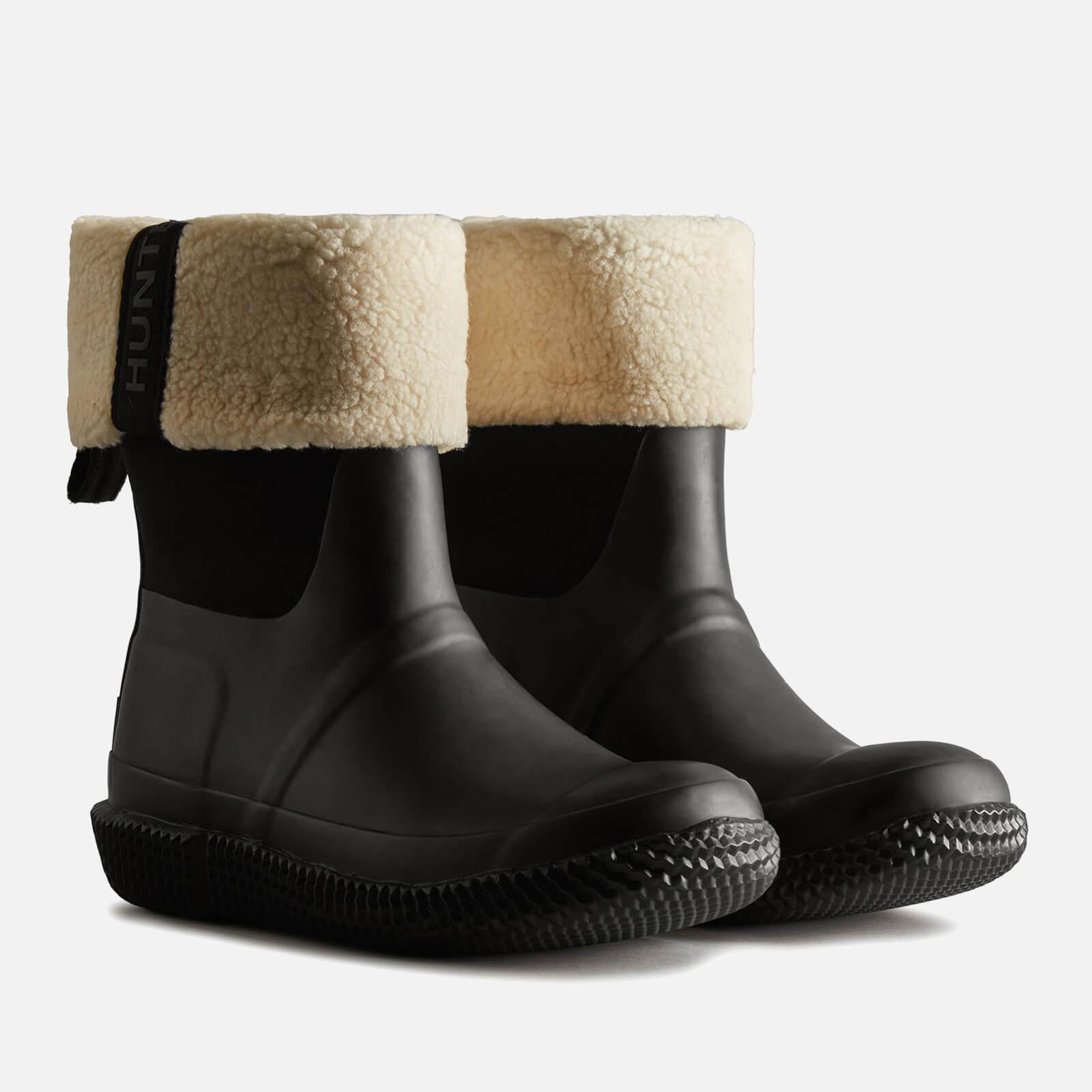 HUNTER Fleece-lined Rubber Boots in Black | Lyst