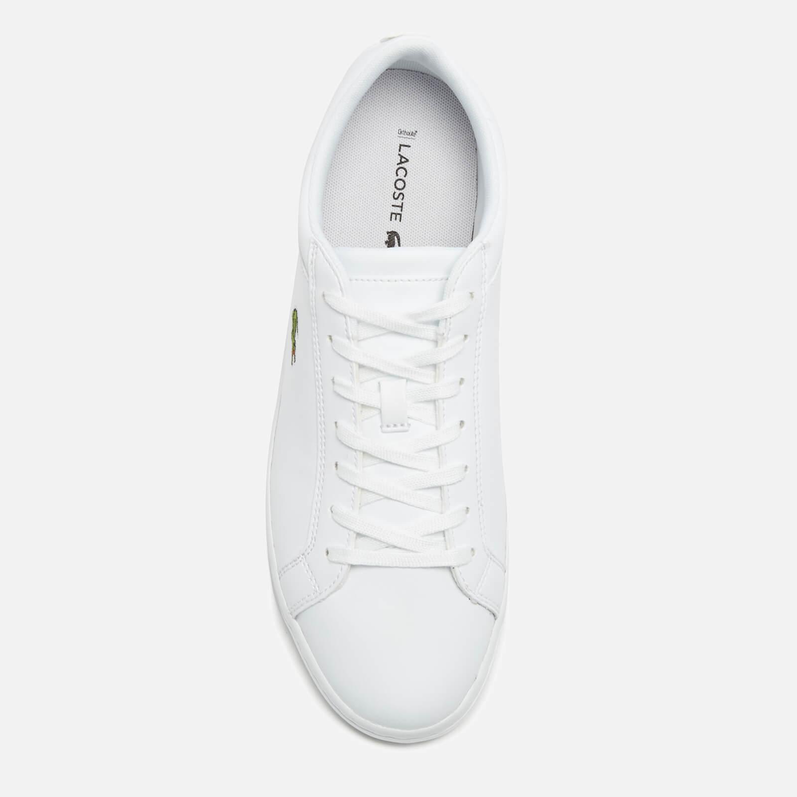 lacoste men's straightset leather trainers