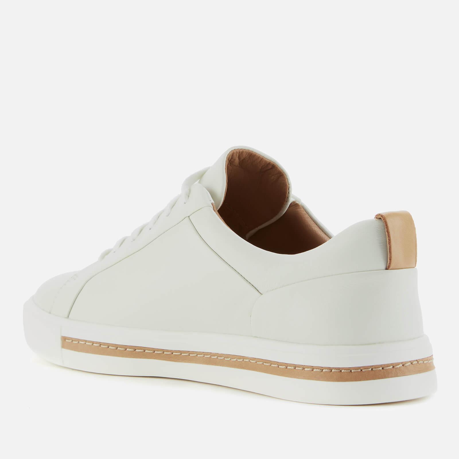 Clarks Un Maui Lace Leather Cupsole Trainers in White | Lyst