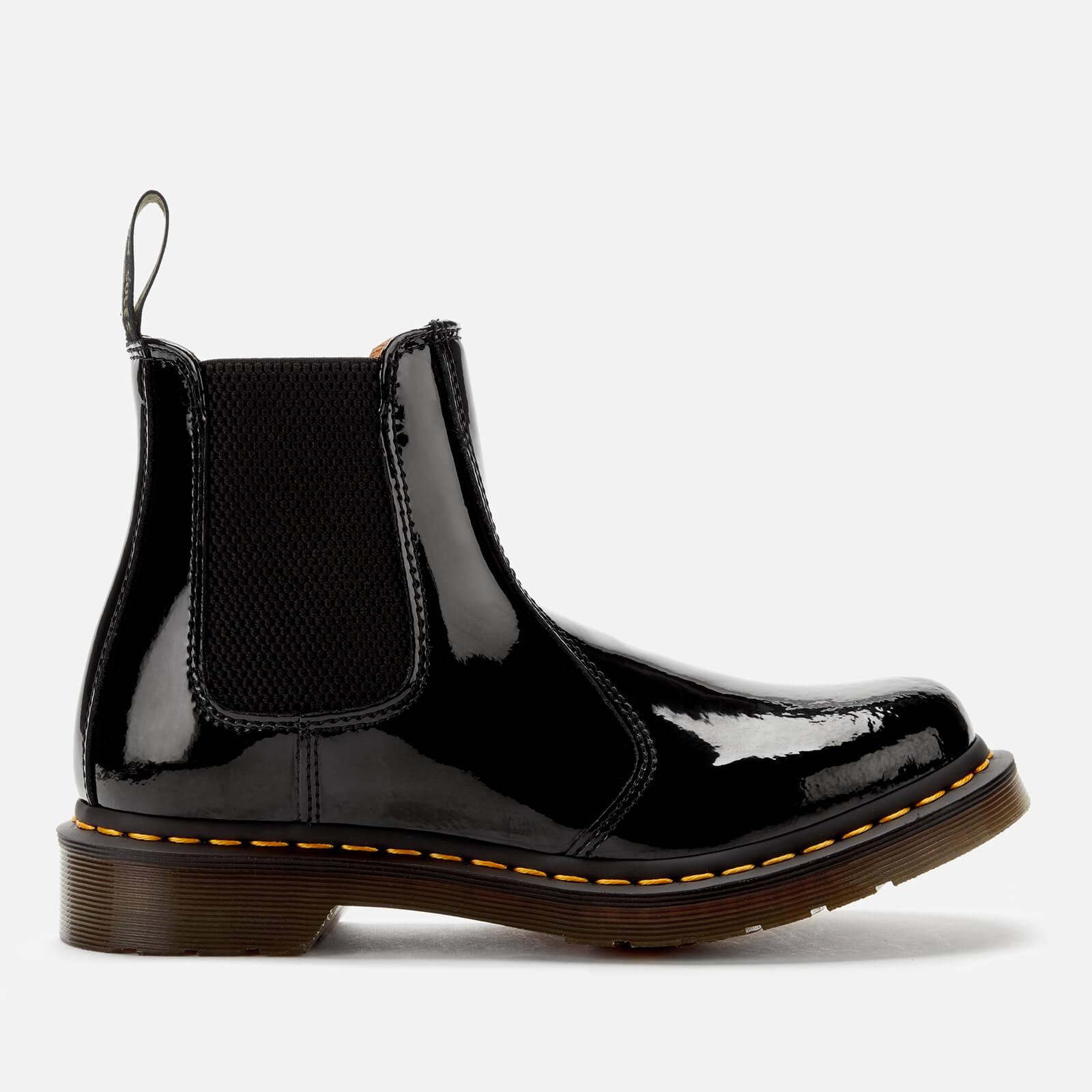 patent leather chelsea boots