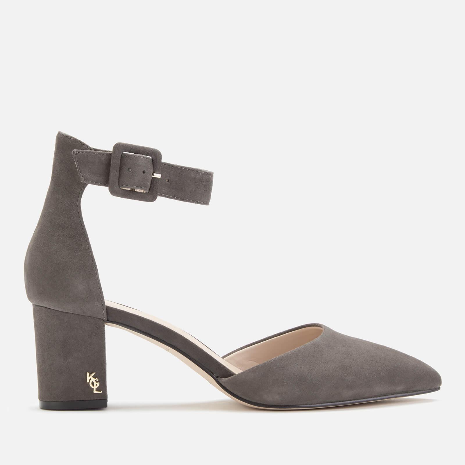 Kurt Geiger Burlington Suede Block Heels in Grey (Gray) Save 26 Lyst