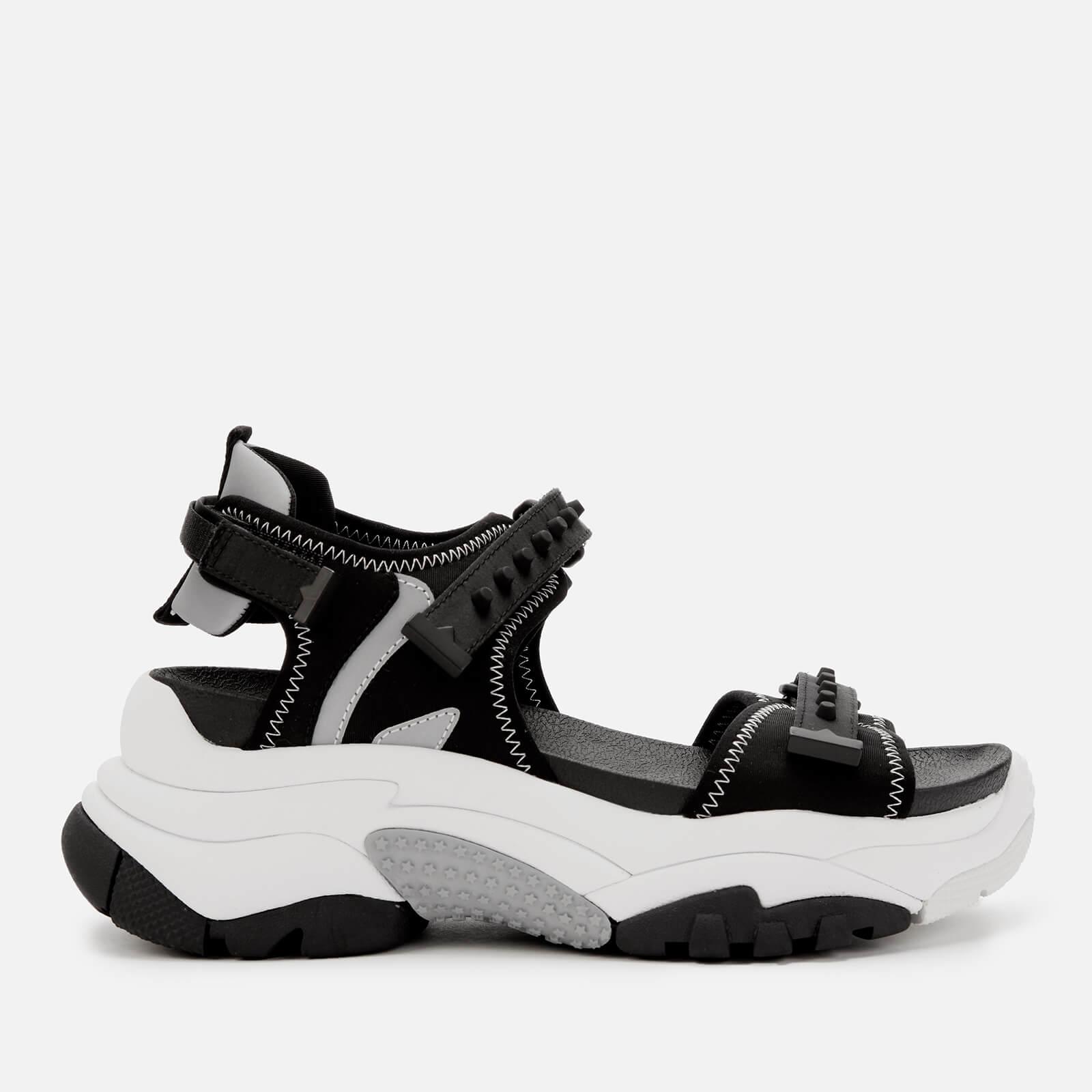 Ash Satin Adapt Chunky Sandals in Black/Silver (Black) - Lyst