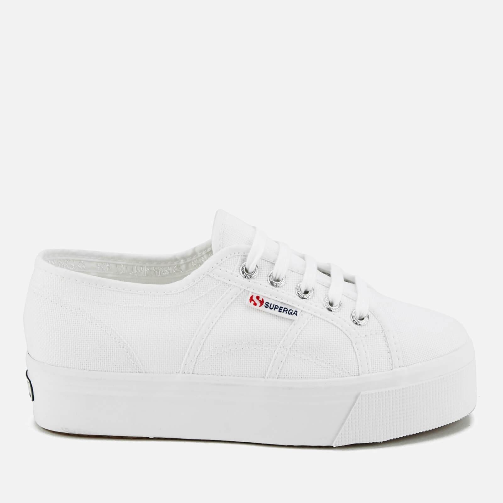 superga 2790 silver double sole flatform trainers