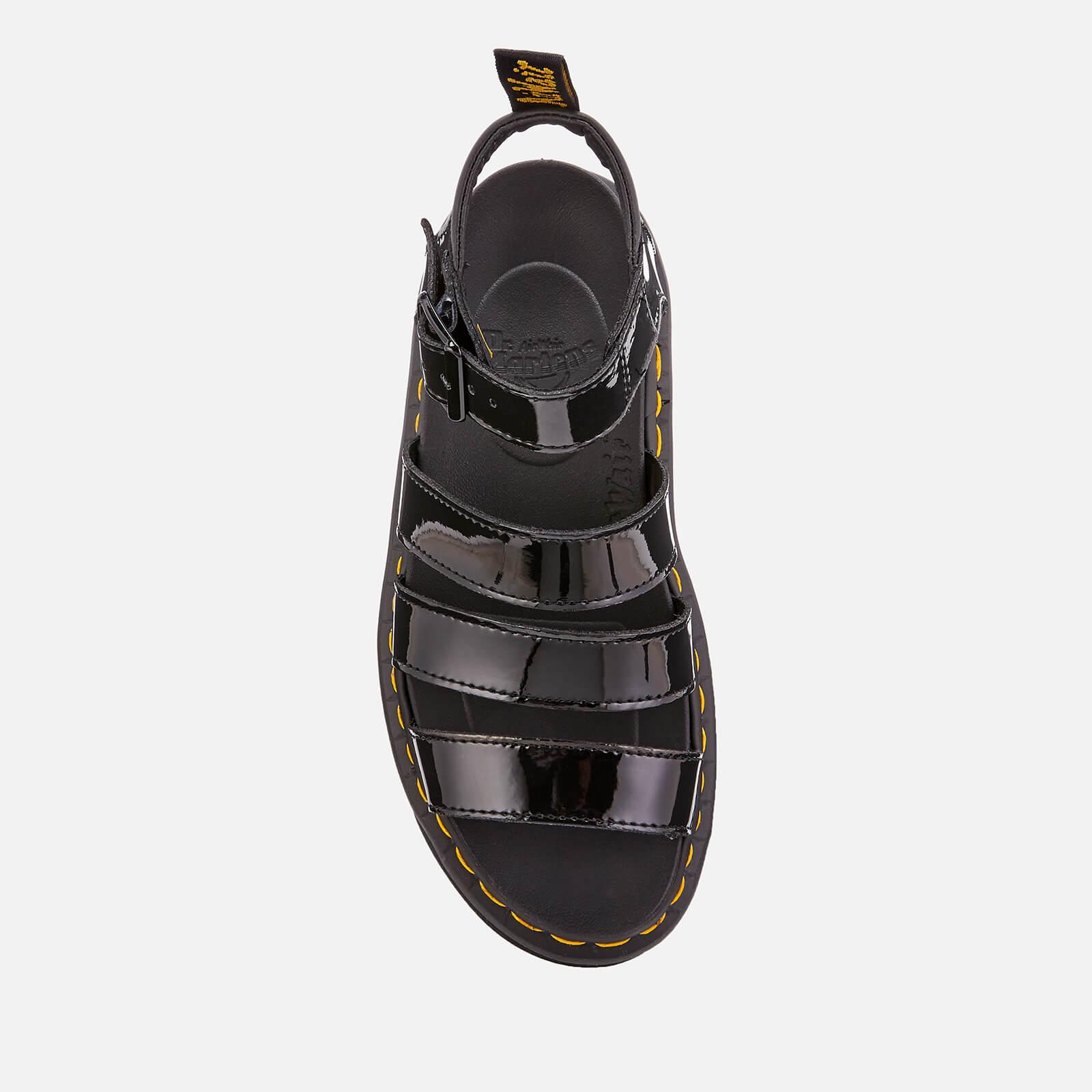 Dr. Martens Blaire Patent Lamper Strappy Sandals in Black - Lyst