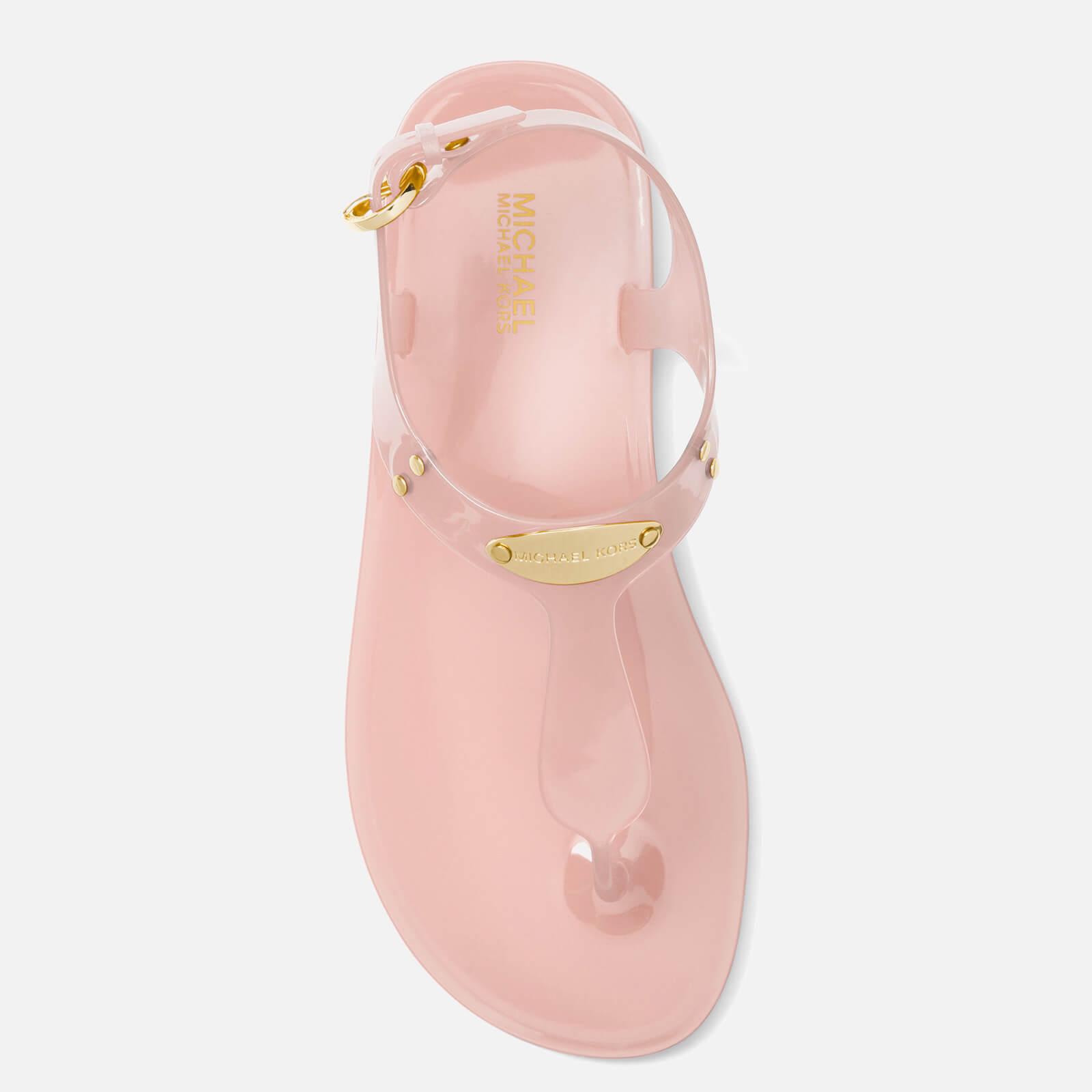 MICHAEL Michael Kors Plate Thong Flat Jelly Sandals in Pink | Lyst