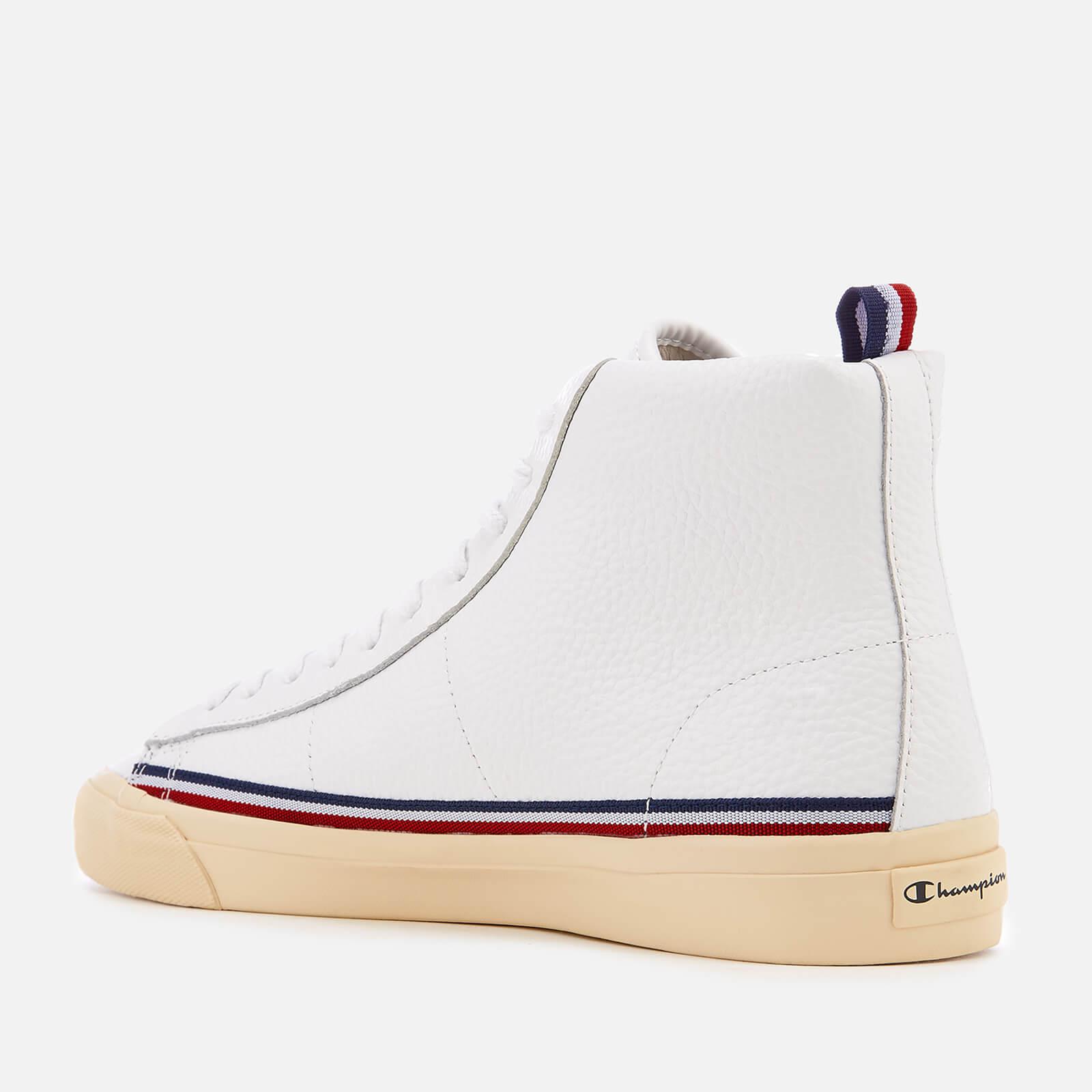 Champion Mercury Mid Leather Trainers in White for Men - Lyst