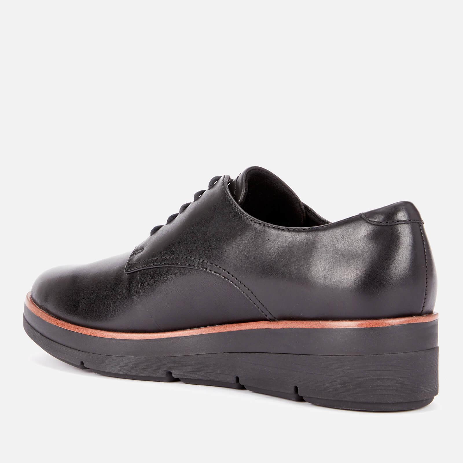 Clarks Shaylin Lace Leather Shoes in Black - Lyst