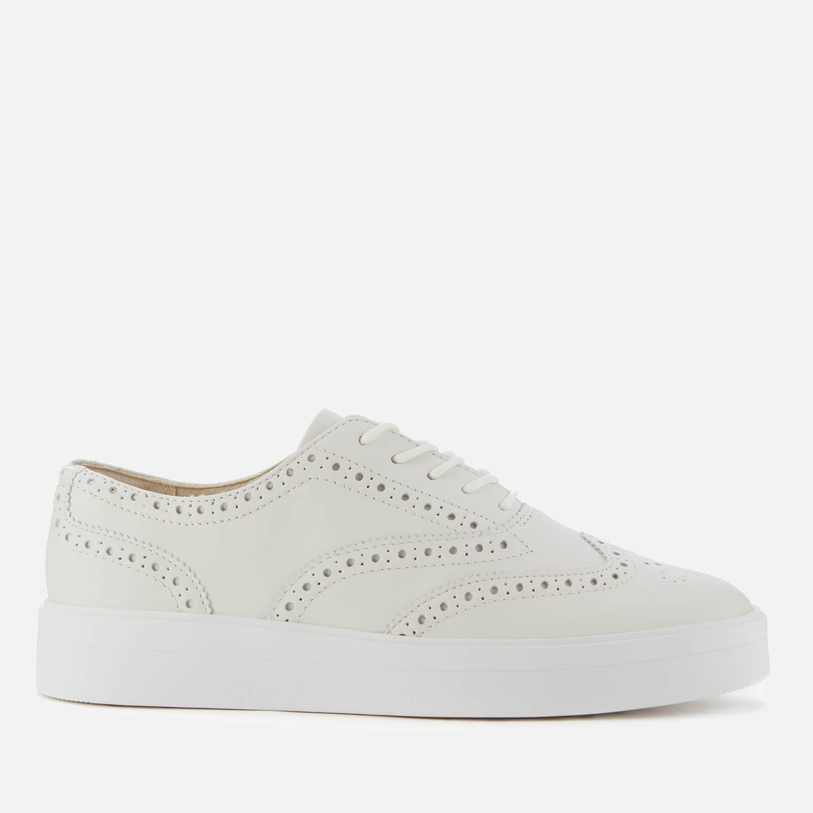 Clarks Hero Leather Brogue Trainers in White | Lyst