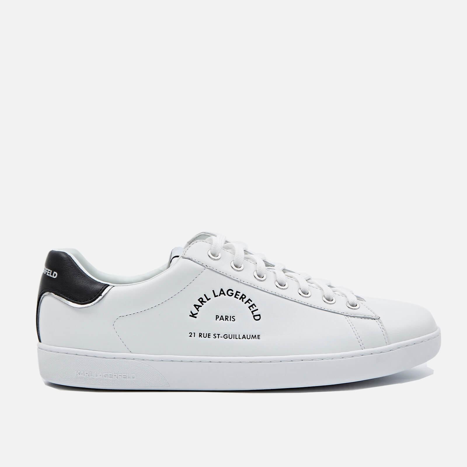 Karl Lagerfeld Kourt Ii Leather Cupsole Trainers in White for Men | Lyst