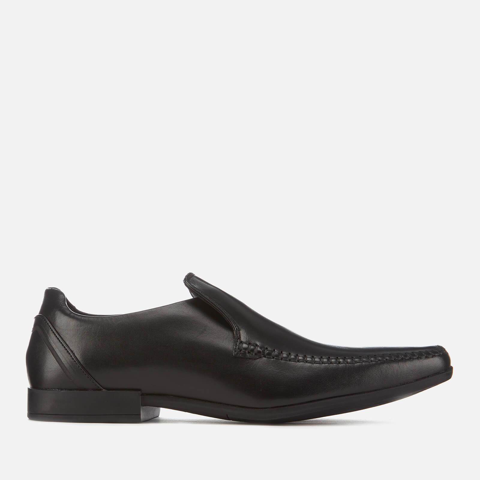 Clarks Glement Seam Leather Slip-on Shoes in Black for Men - Save 29% |  Lyst UK