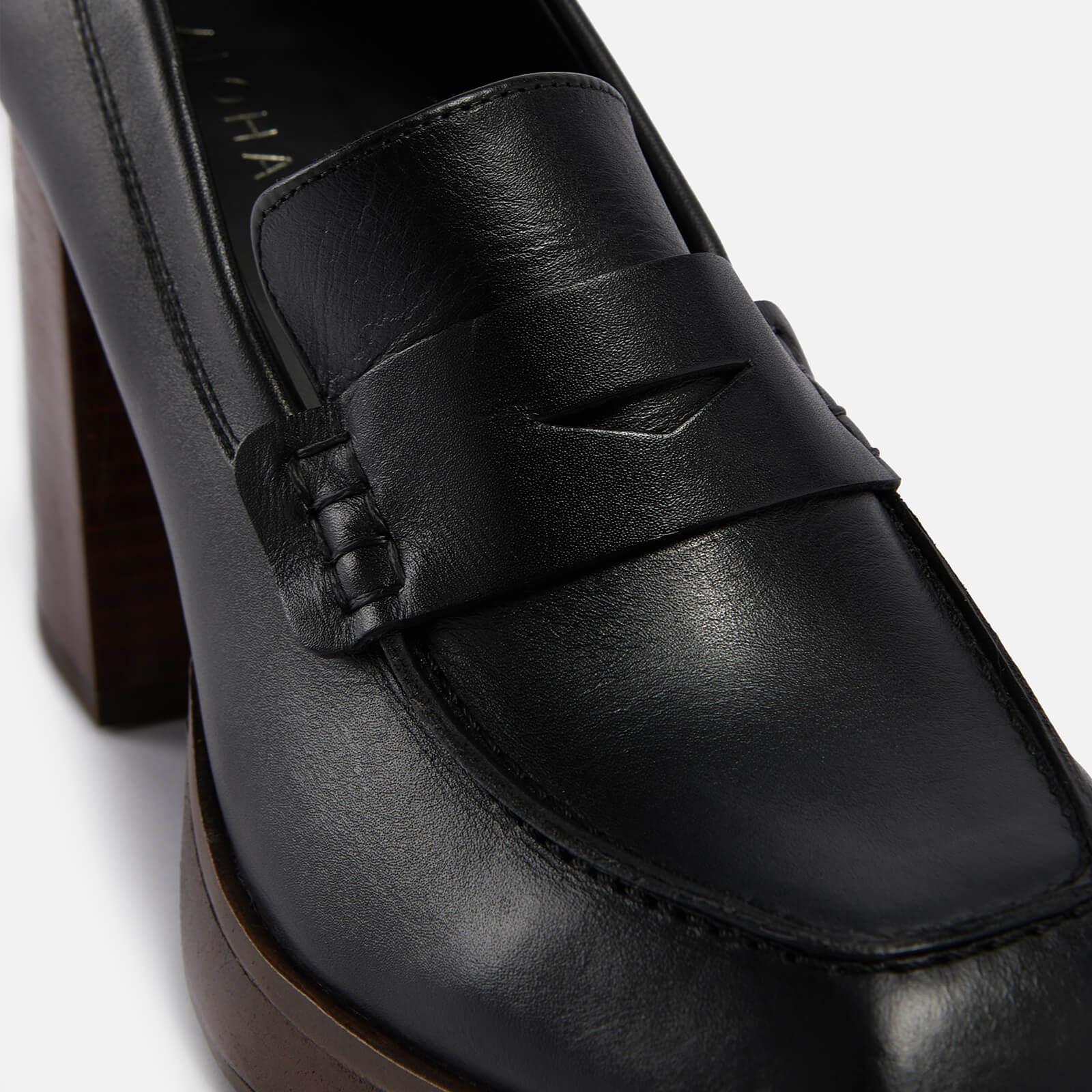 Alohas Busy Vegan Leather Heeled Loafers in Black | Lyst