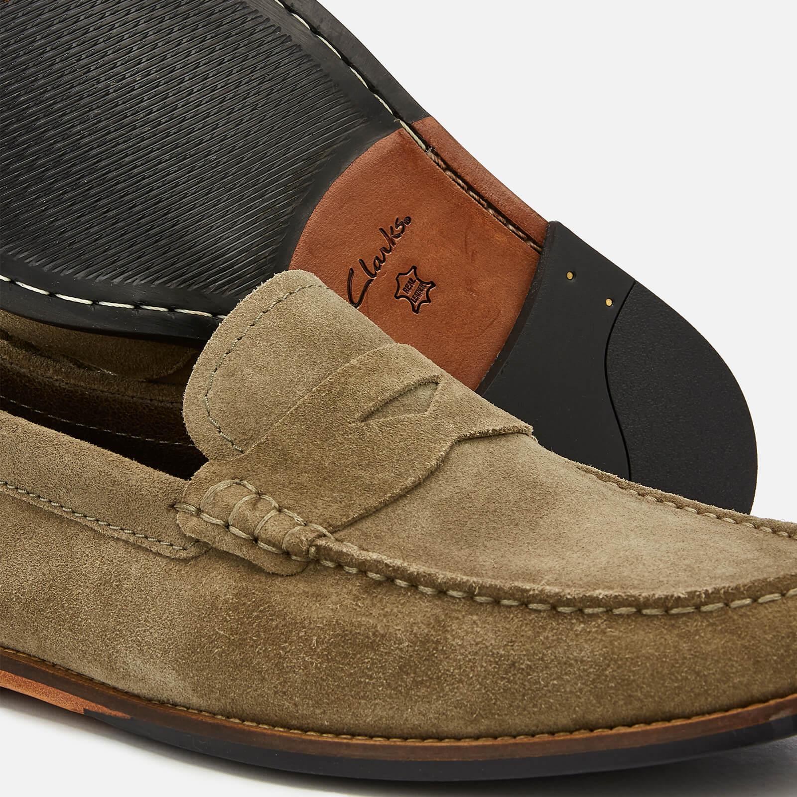 clarks green loafers