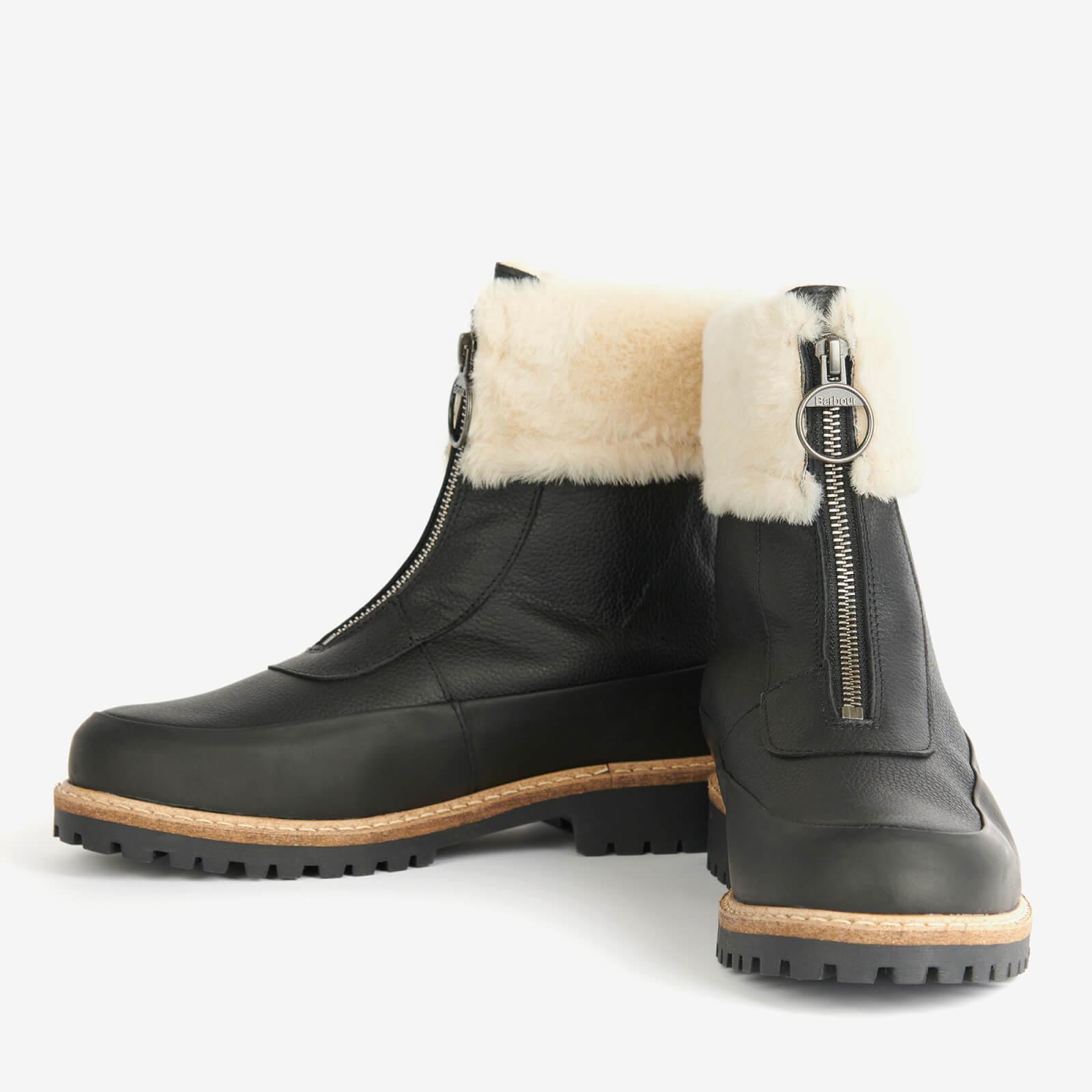 Barbour Rowen Faux Leather Ankle Boots in Gray | Lyst