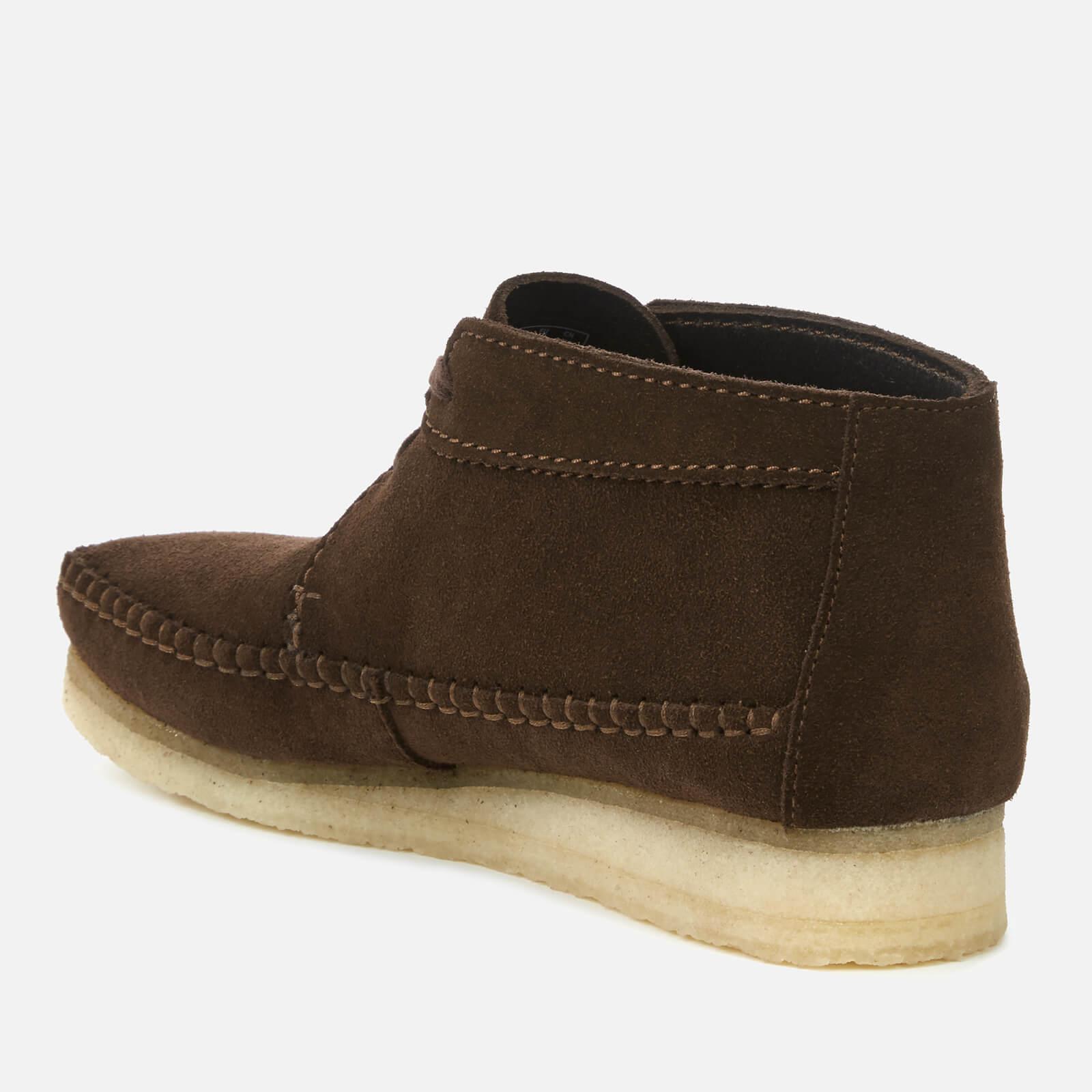 clarks weaver boot brown suede