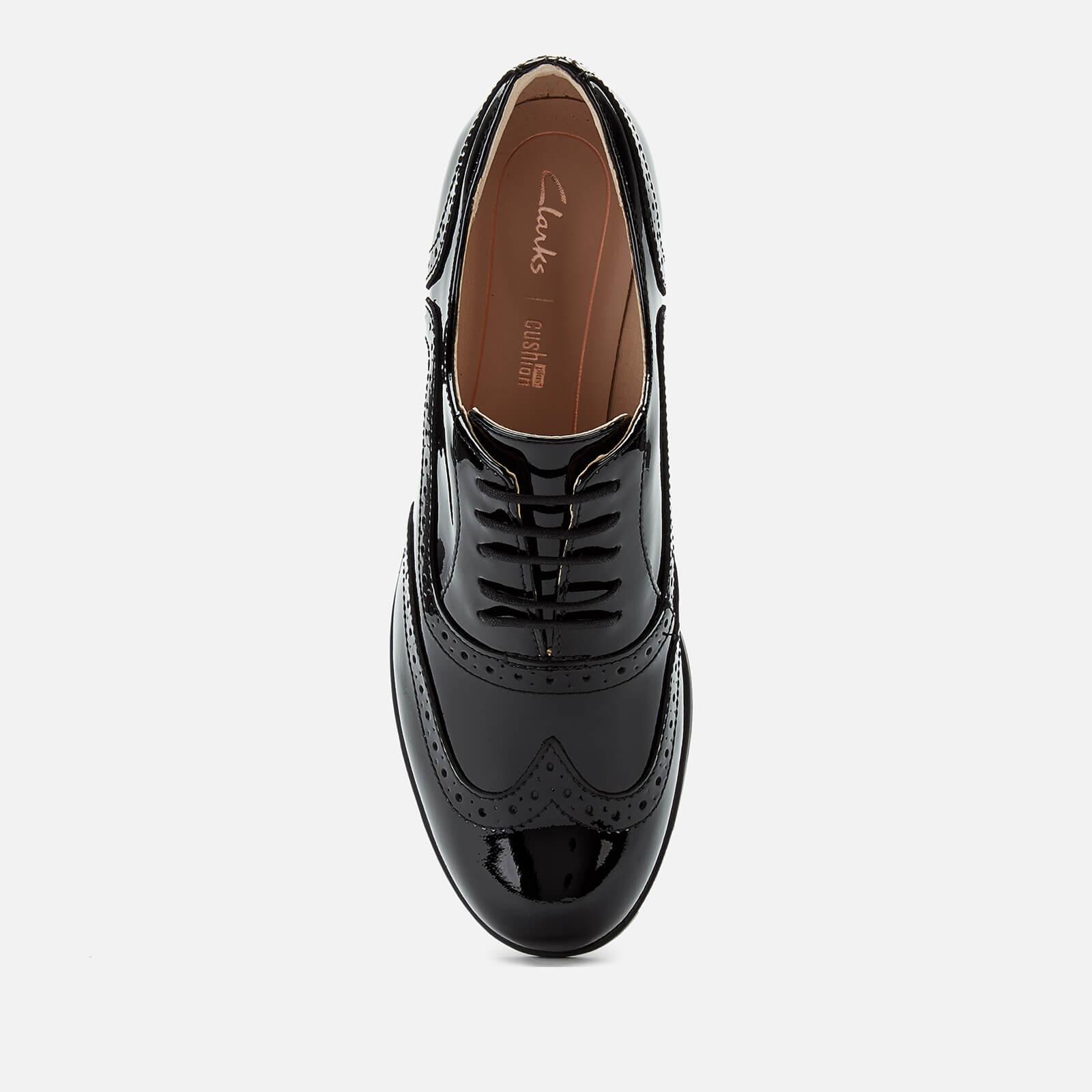 Clarks Leather Hamble Patent Brogues in Black | Lyst