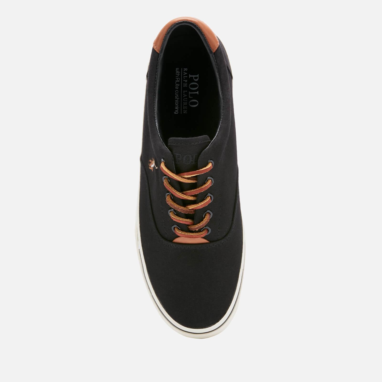 Polo Ralph Lauren Thorton Canvas Low Top Trainers in Black for Men | Lyst