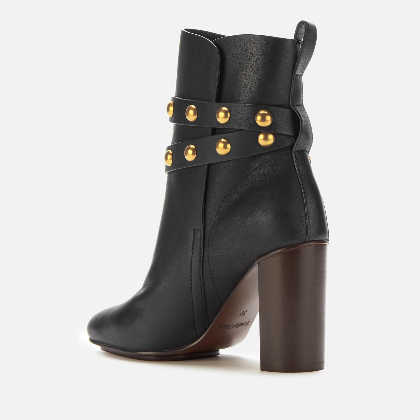 see by chloe studded ankle boots