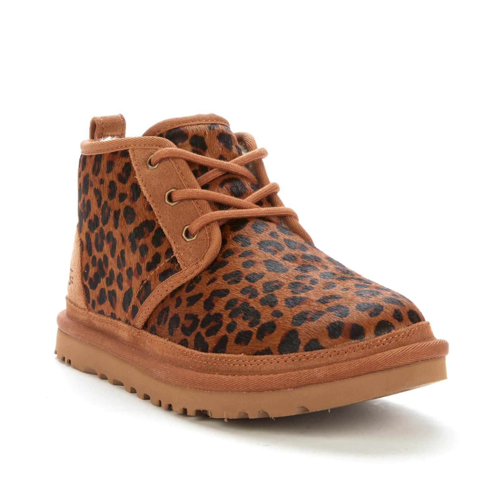 ugg neumel lace up ankle boots in leopard