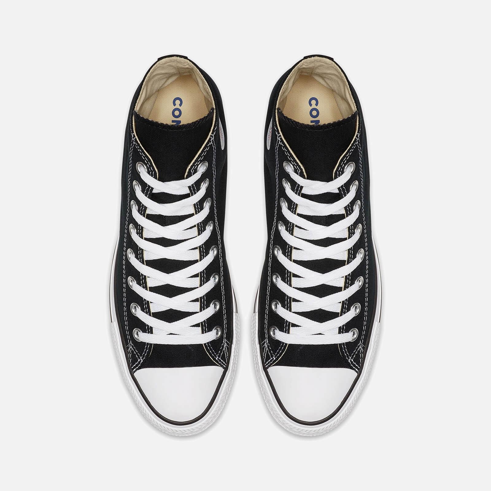spin Green beans waste away Converse Canvas Chuck Taylor All Star Hi-top Trainers in Black | Lyst