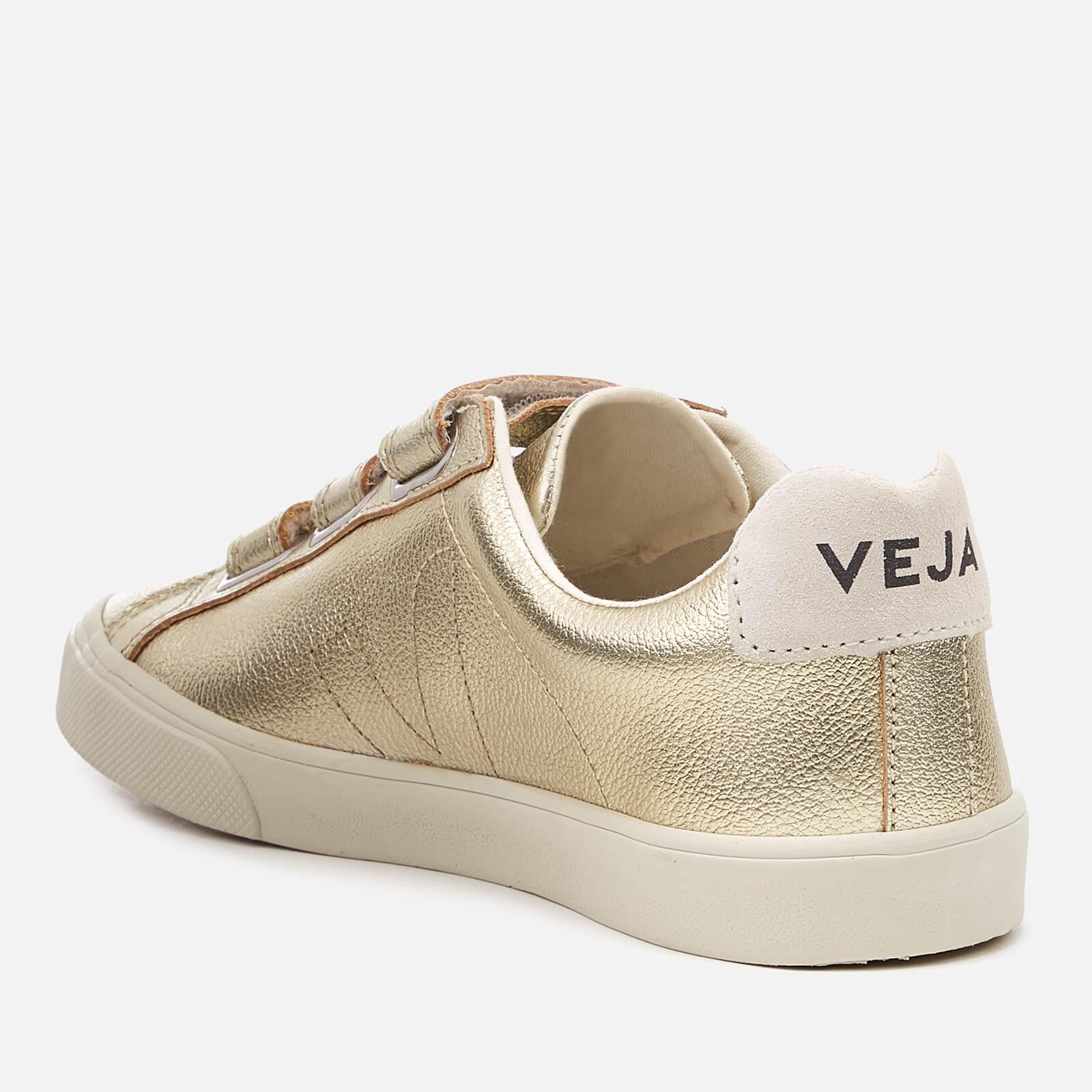 metallic veja trainers