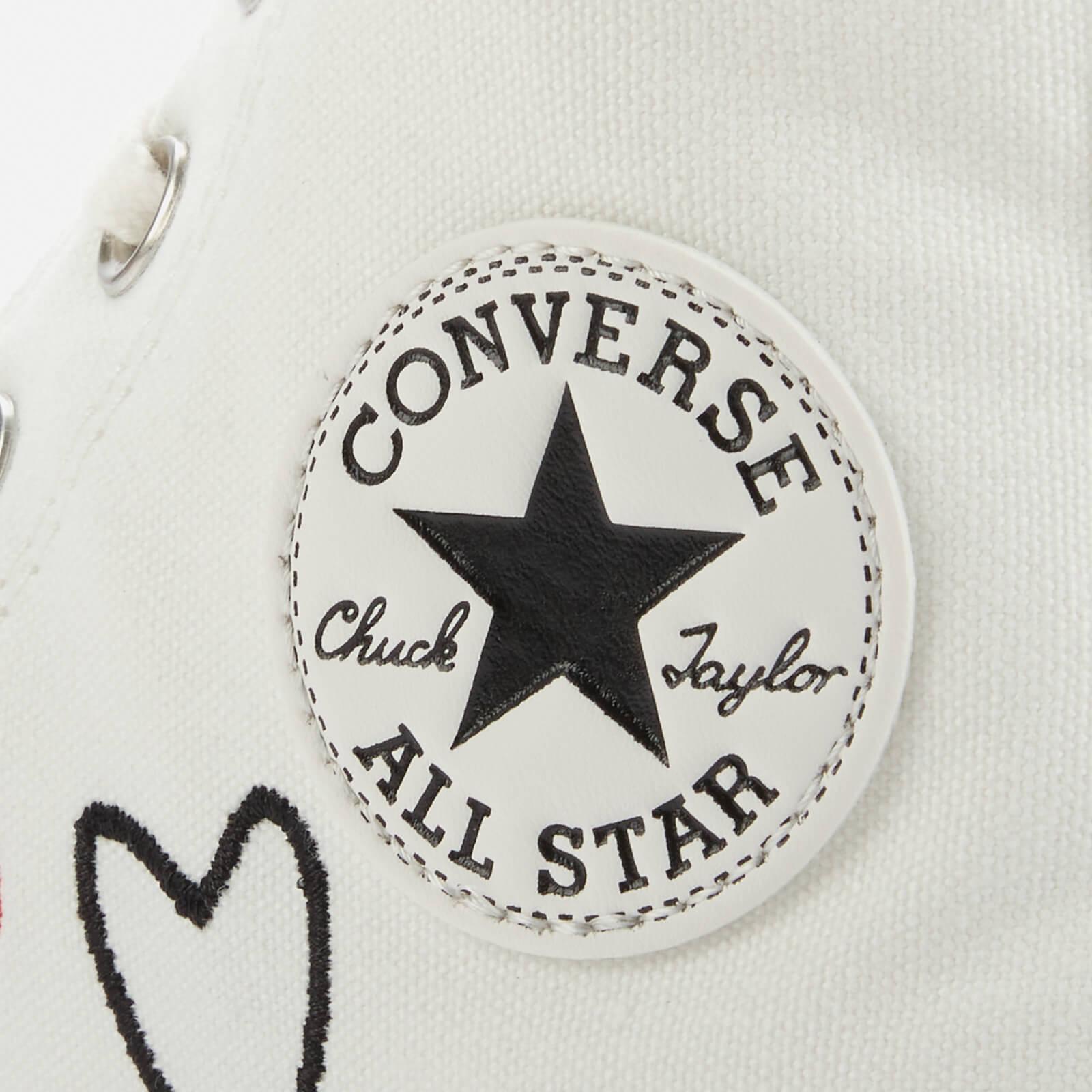 Converse Chuck Taylor All Star Love Thread Hi-top Trainers in White | Lyst