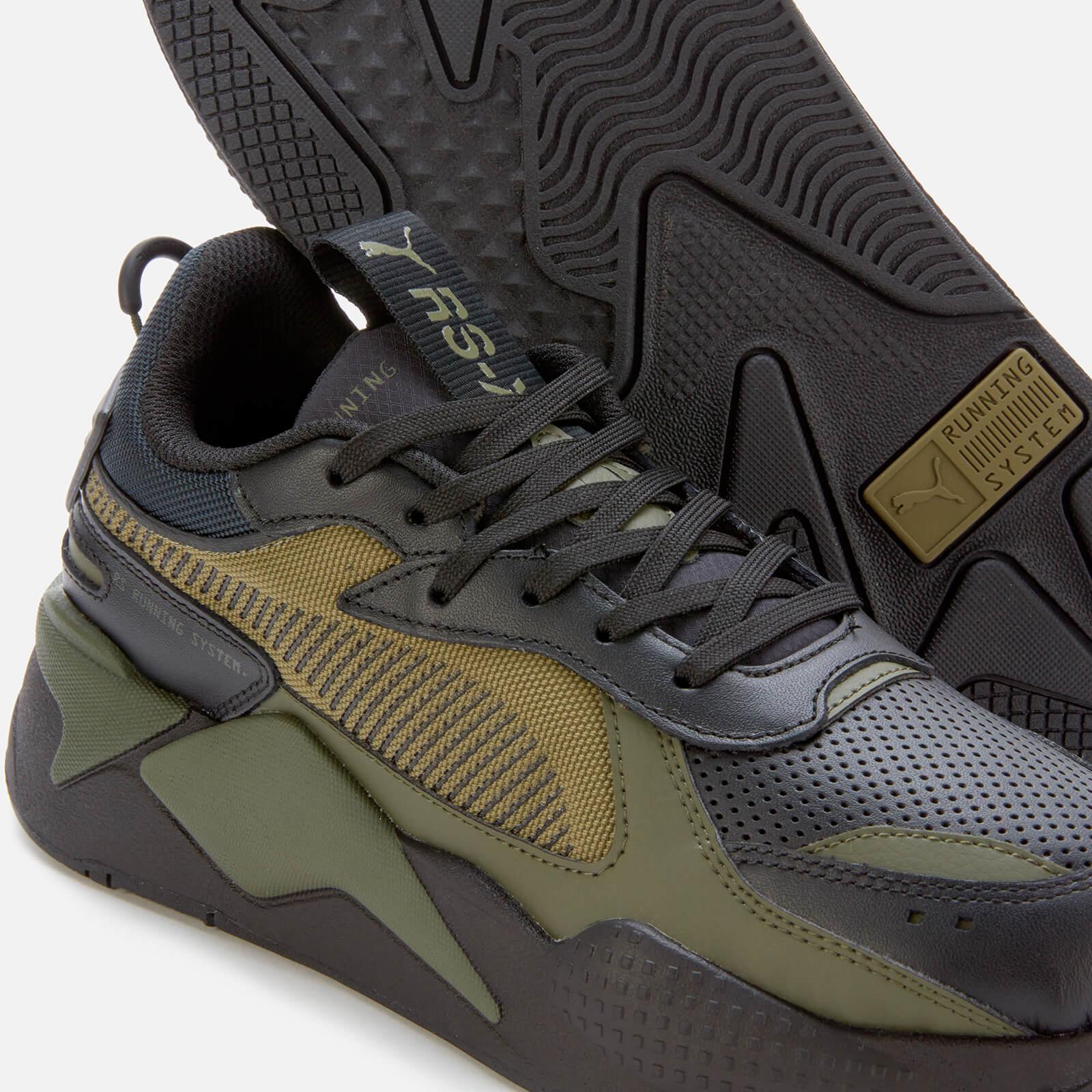 PUMA Leather Rs-x Winterized Sneakers in Black/Burnt Olive (Black) | Lyst