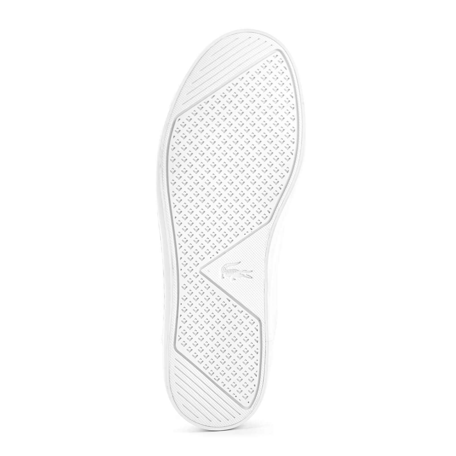lacoste ziane chunky white leather court trainers