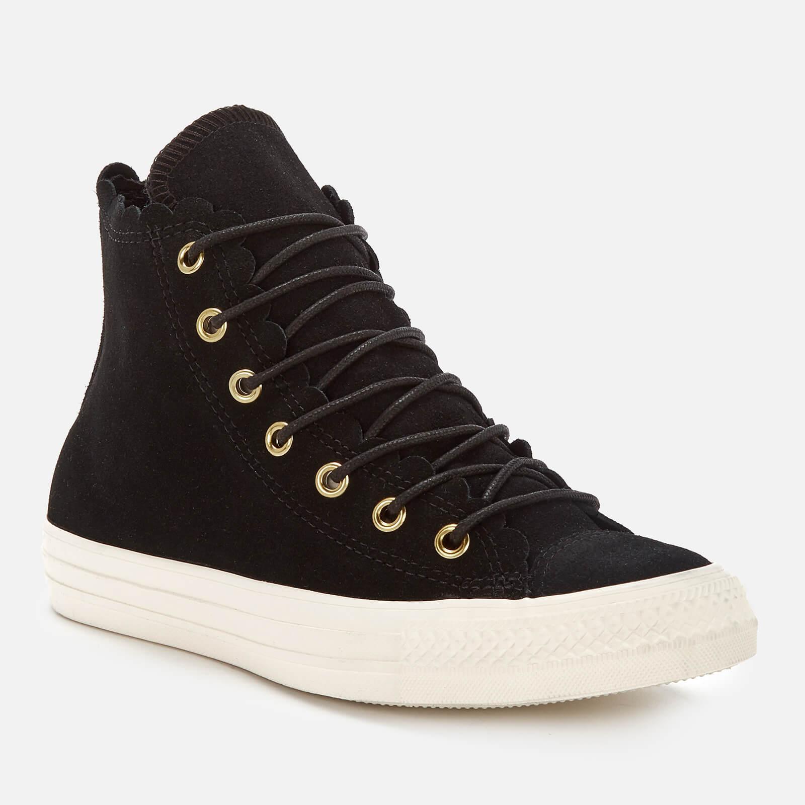 Converse Chuck Taylor All Star Scalloped Edge Hi-top Trainers in Black -  Lyst
