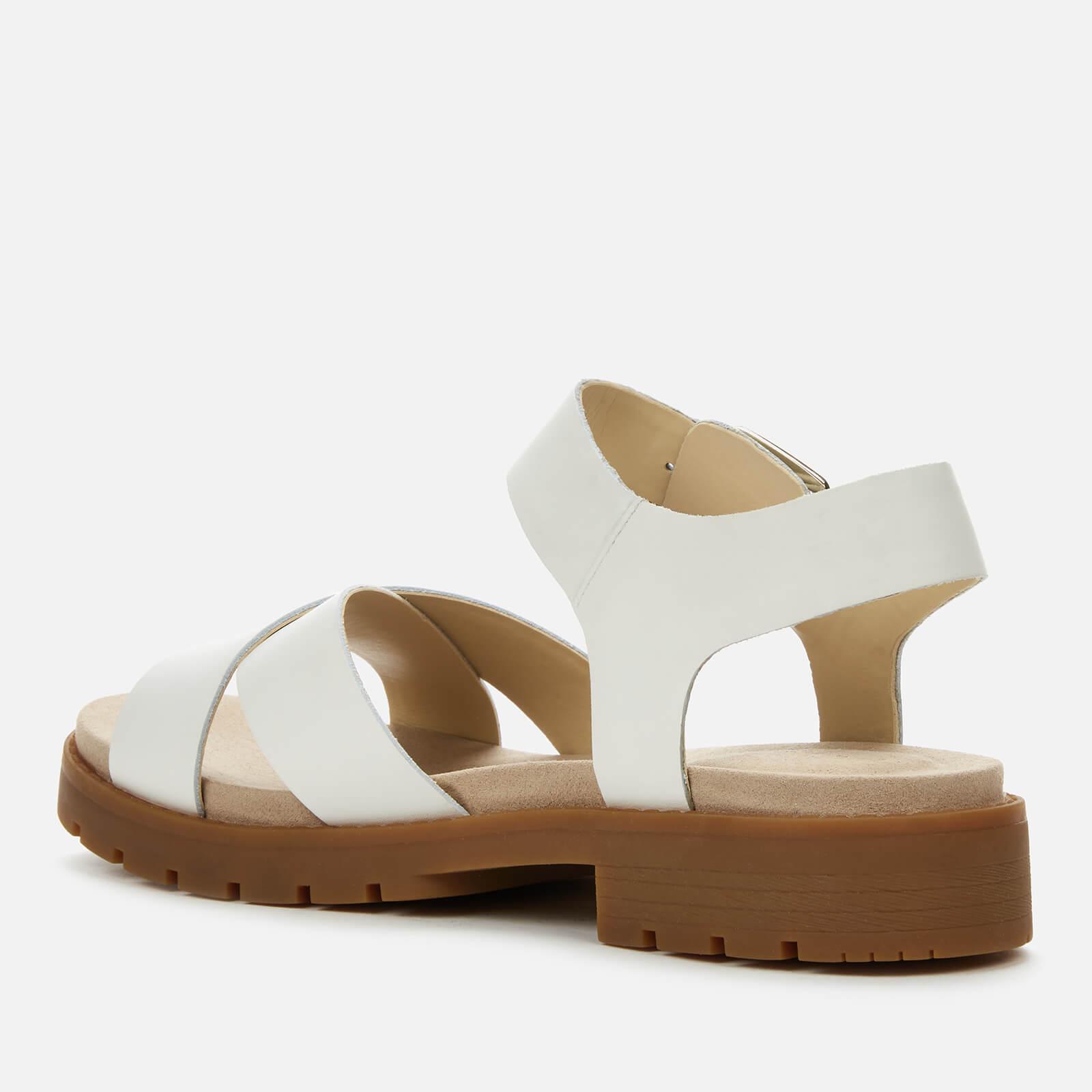 Clarks Orinoco Strap Leather Sandals in White | Lyst