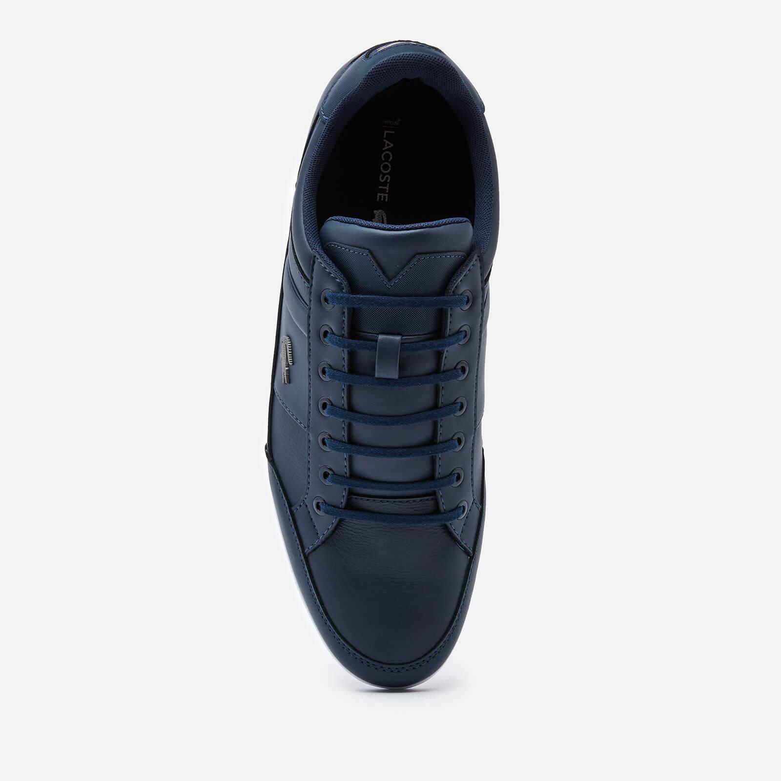 Lacoste Chaymon Bl 1 Leather Low Profile Trainers in Blue for Men | Lyst