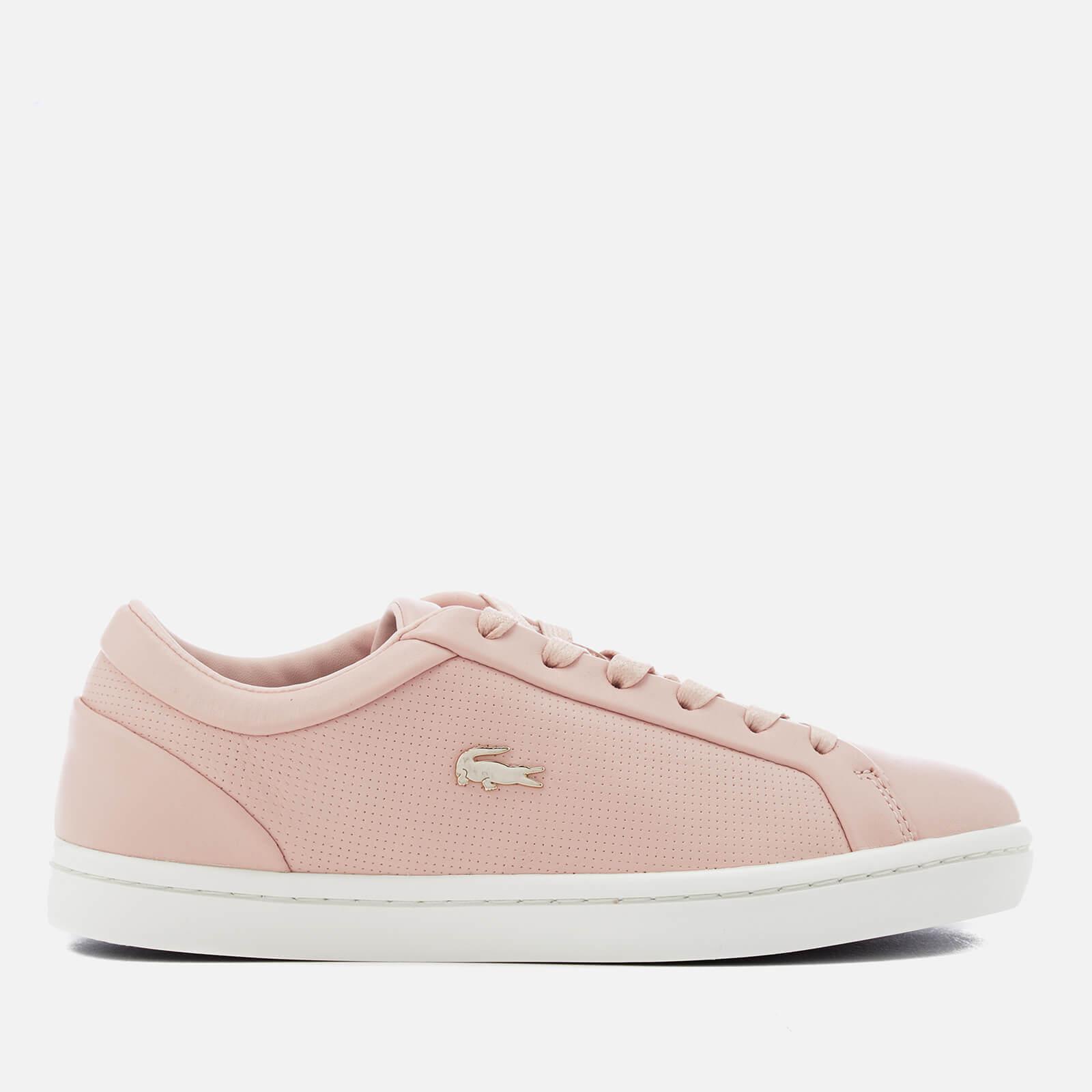 Lacoste Straightset 118 2 Leather Cupsole Trainers in Pink for Men - Lyst