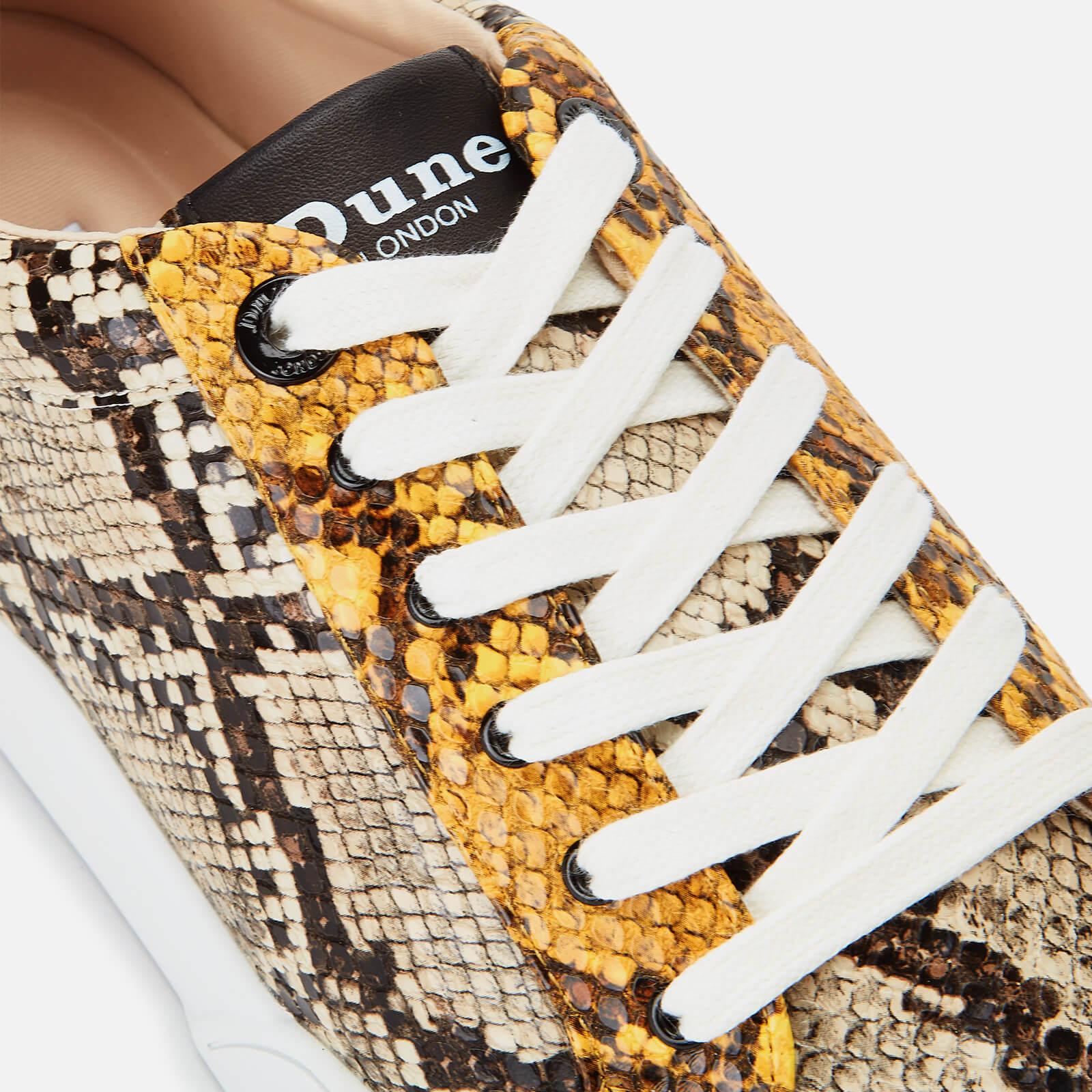 dune leopard print trainers
