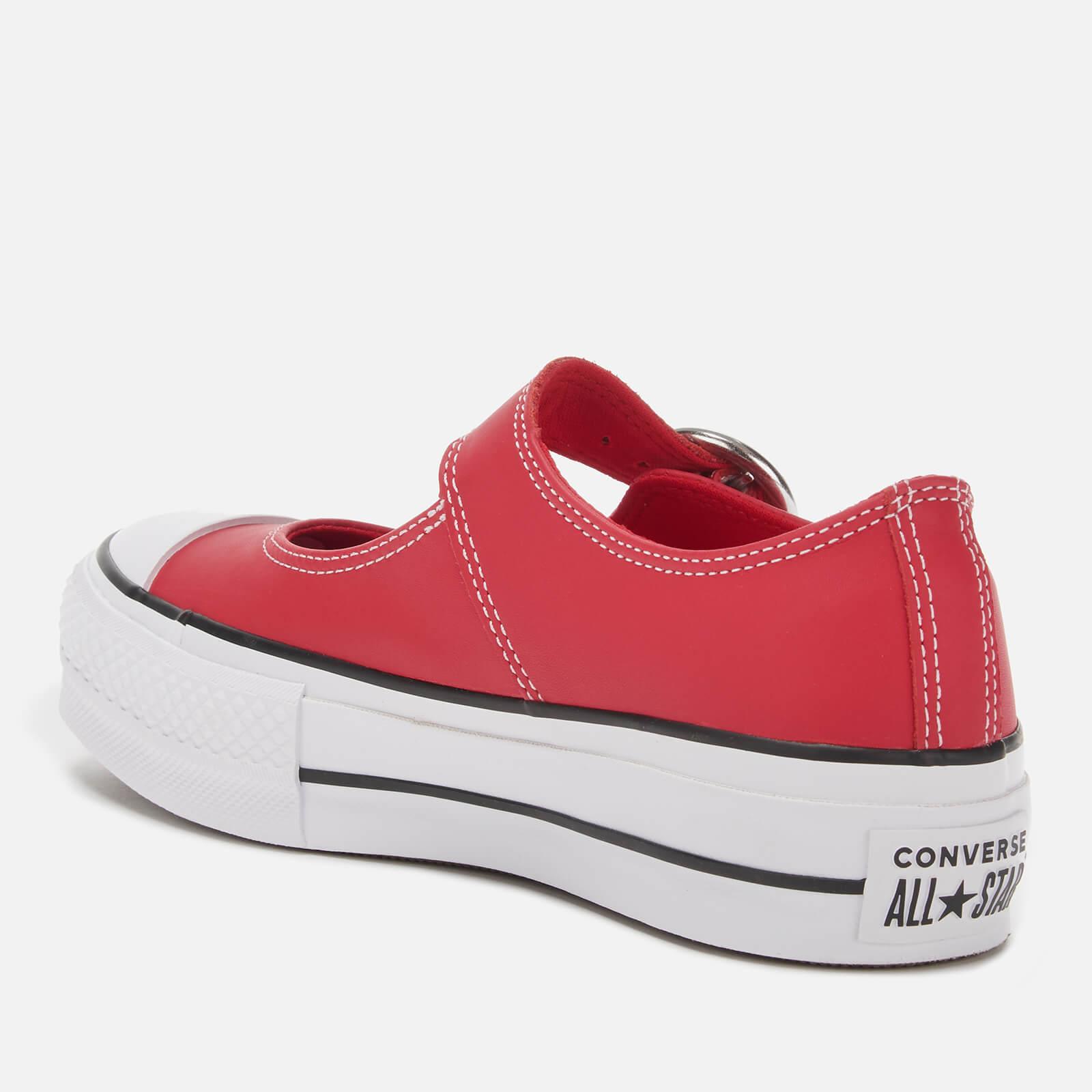 Converse Chuck Taylor All Star Mary Jane Ox Flats in Red | Lyst