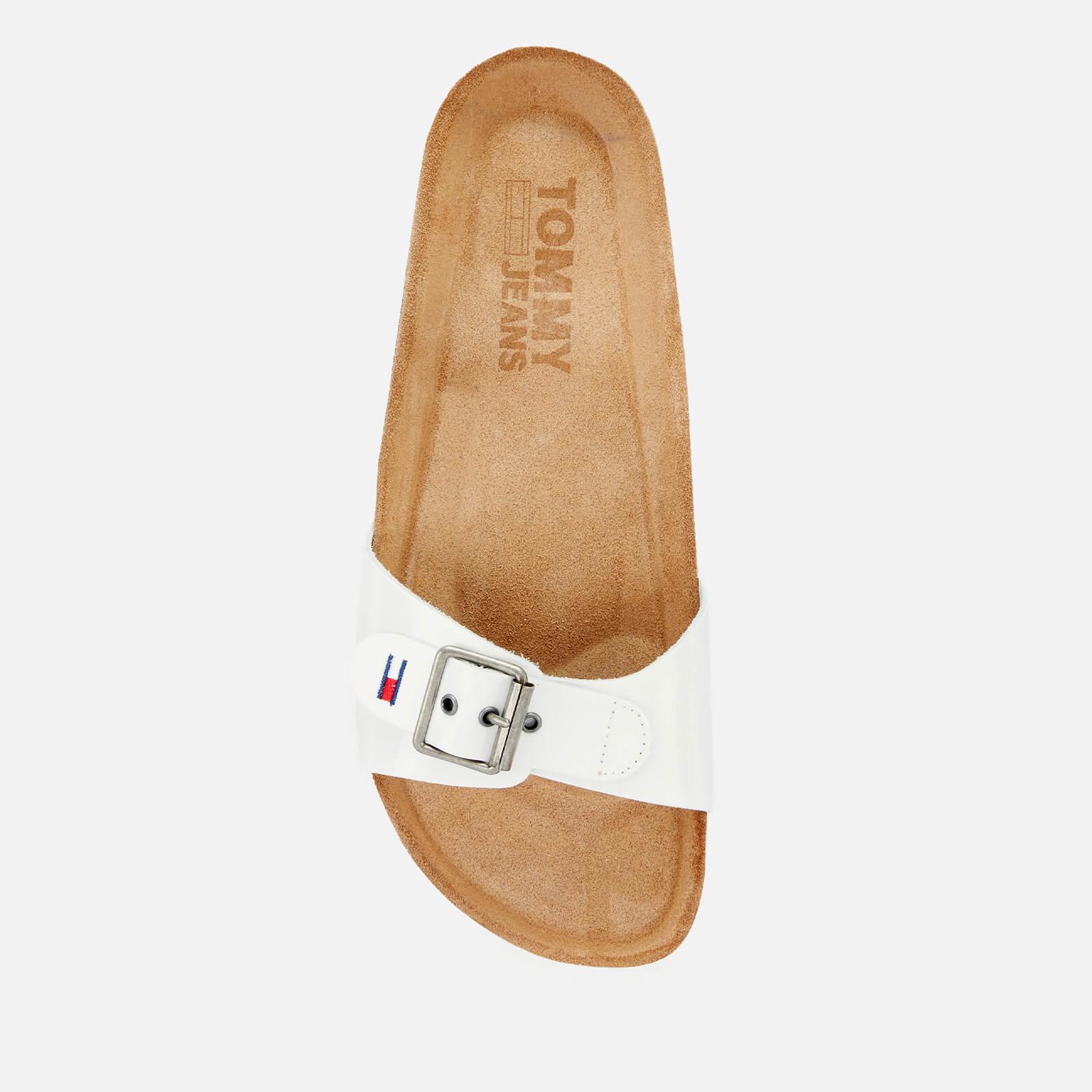 Tommy Hilfiger Denim Flag Outsole Mule Sandals in White | Lyst