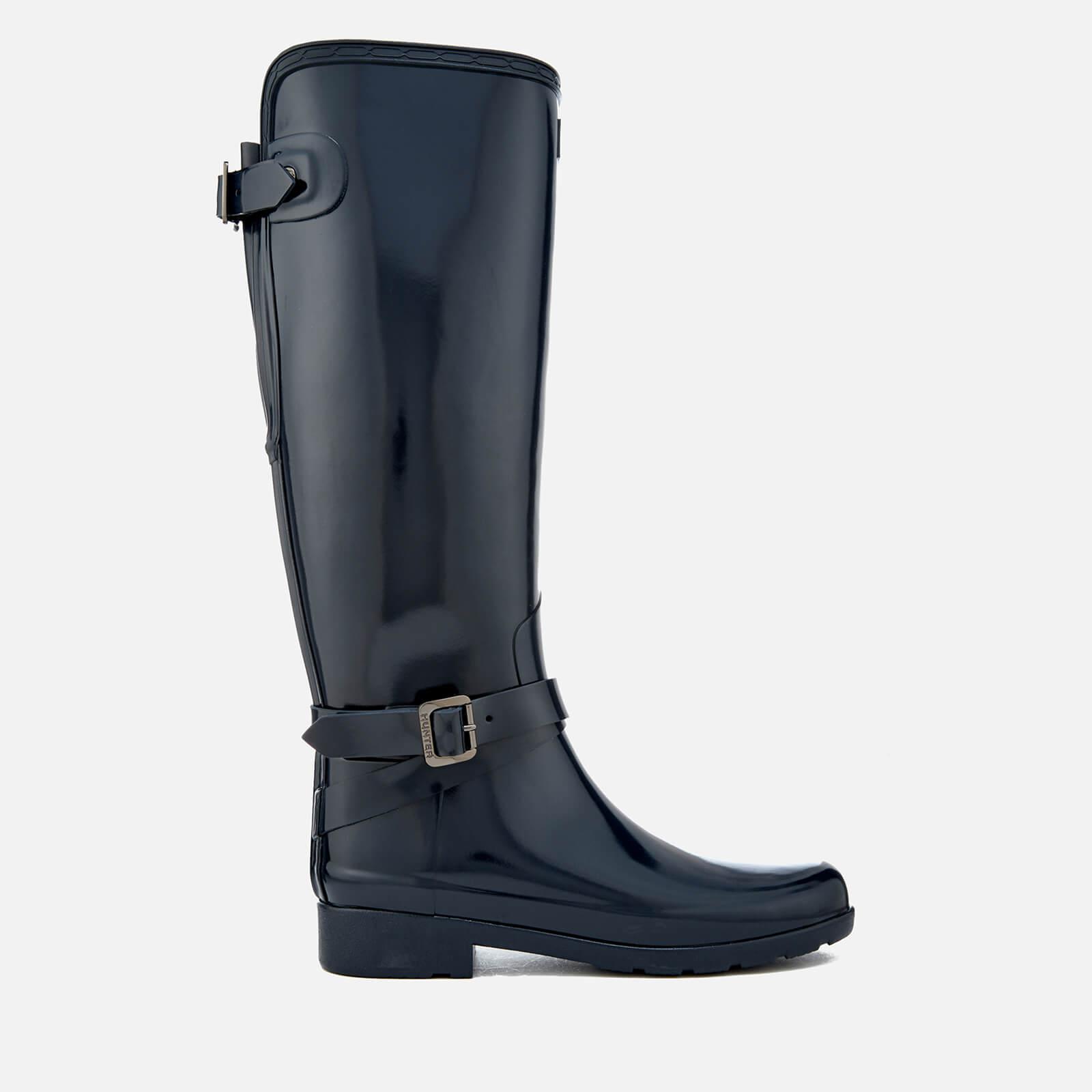 hunter blue gloss wellies