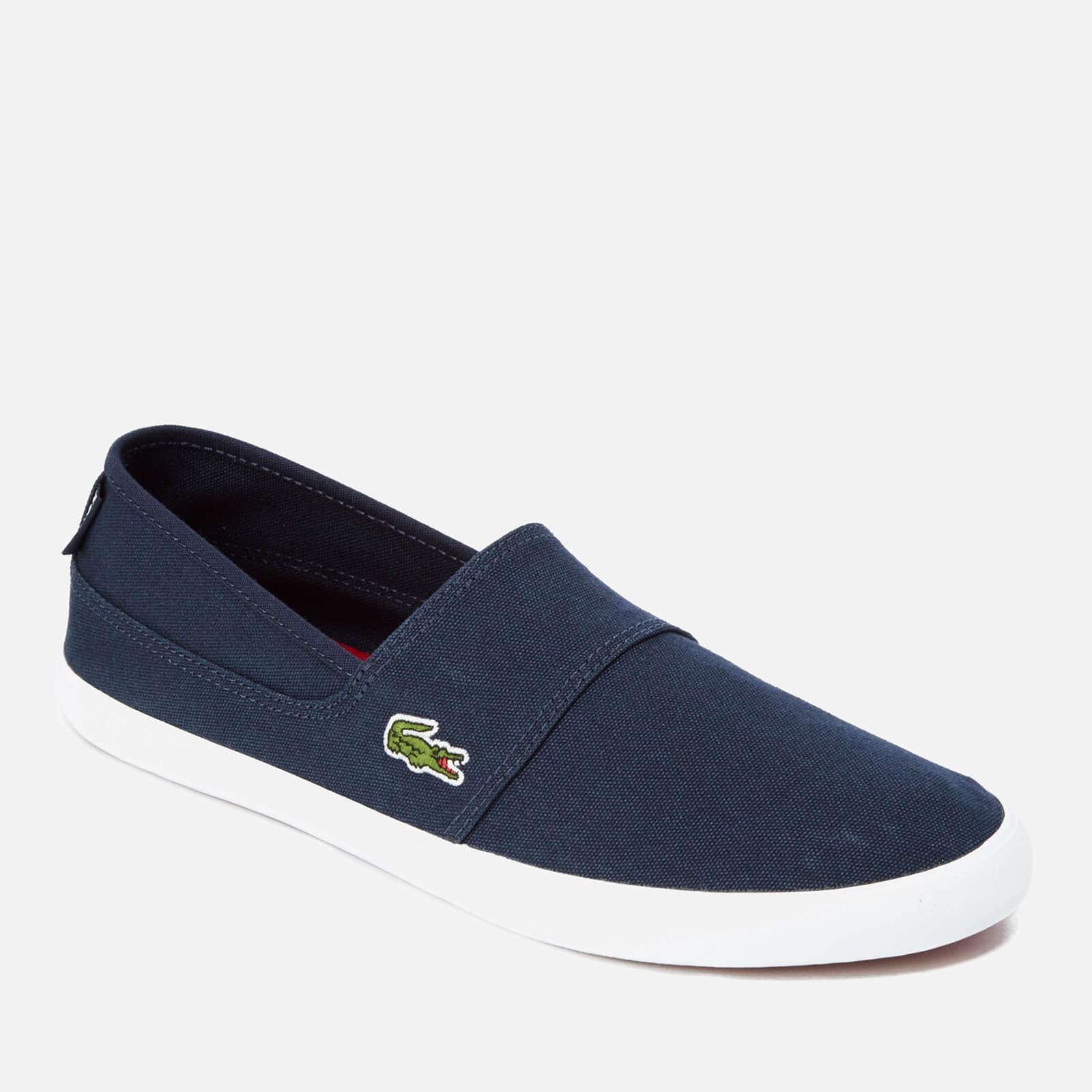 Lacoste Marice BL 2 Blue White Canvas Mens Slip-ons Shoes 