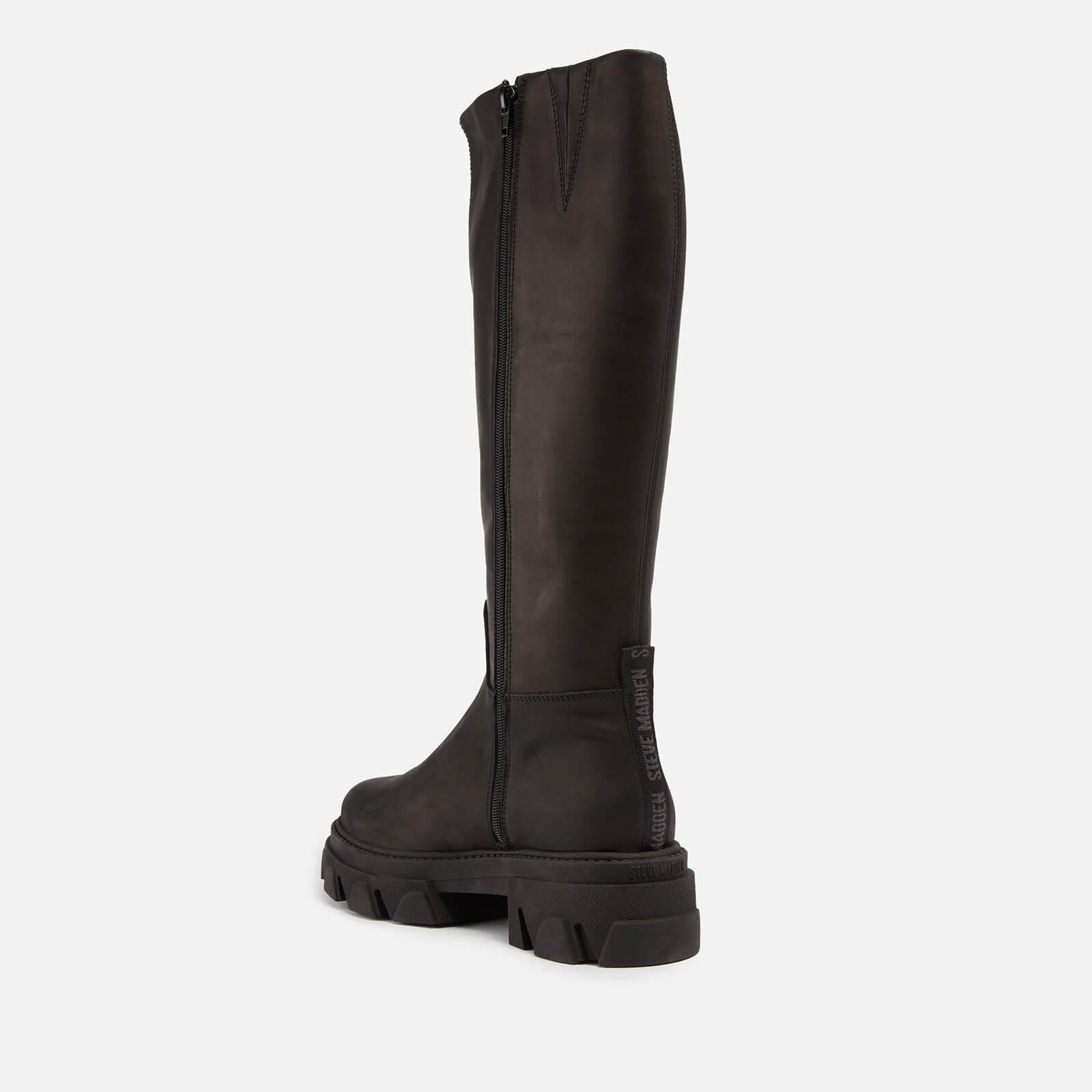 Steve Madden Mana Leather Knee-high Platform Boots in Black | Lyst