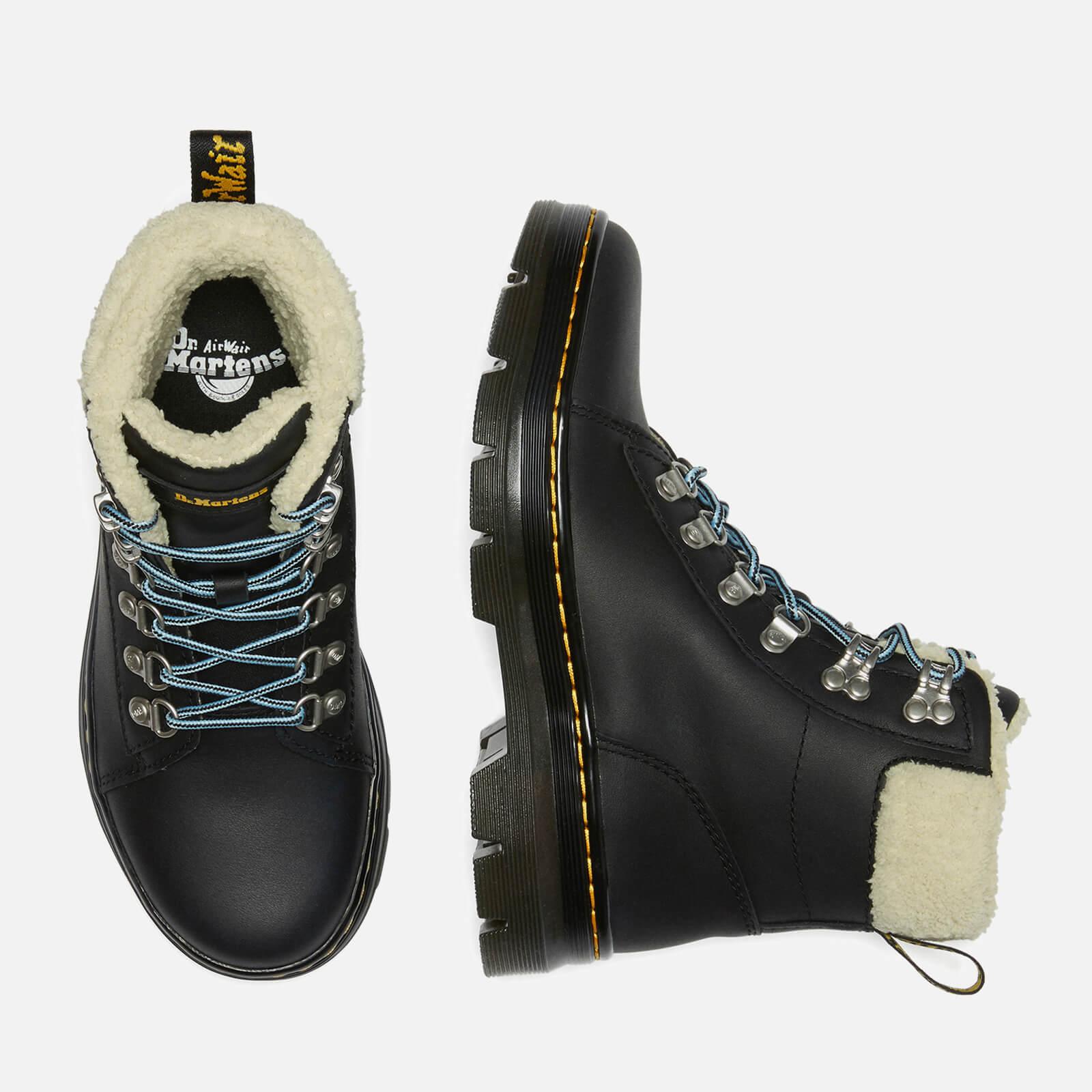 Dr. Martens Combs Tech Faux Fur-lined Leather Hiking Boots in Black | Lyst