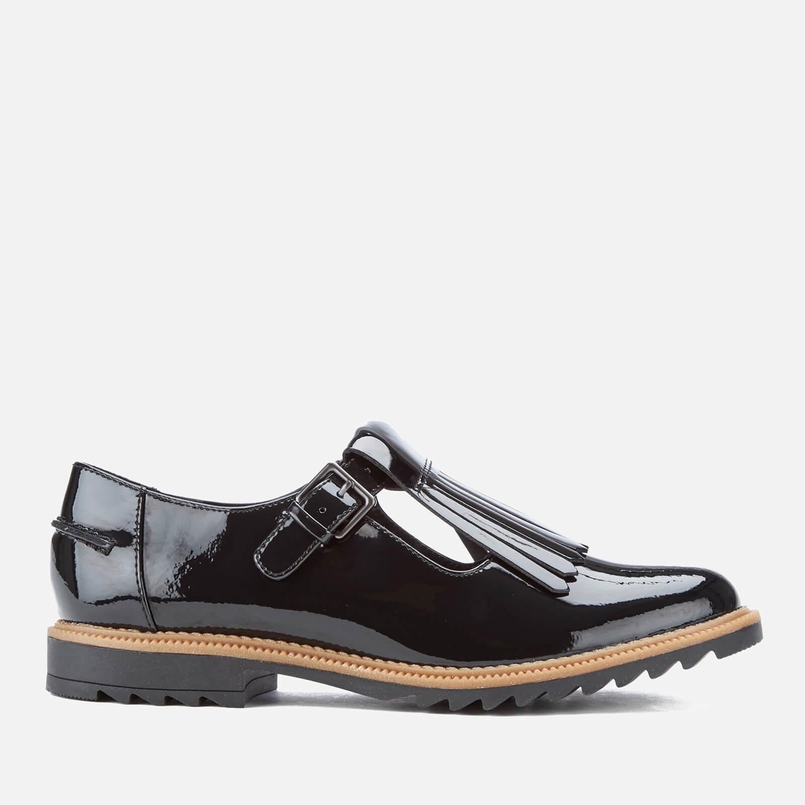 Griffin Mia Patent Frill T Bar Shoes 