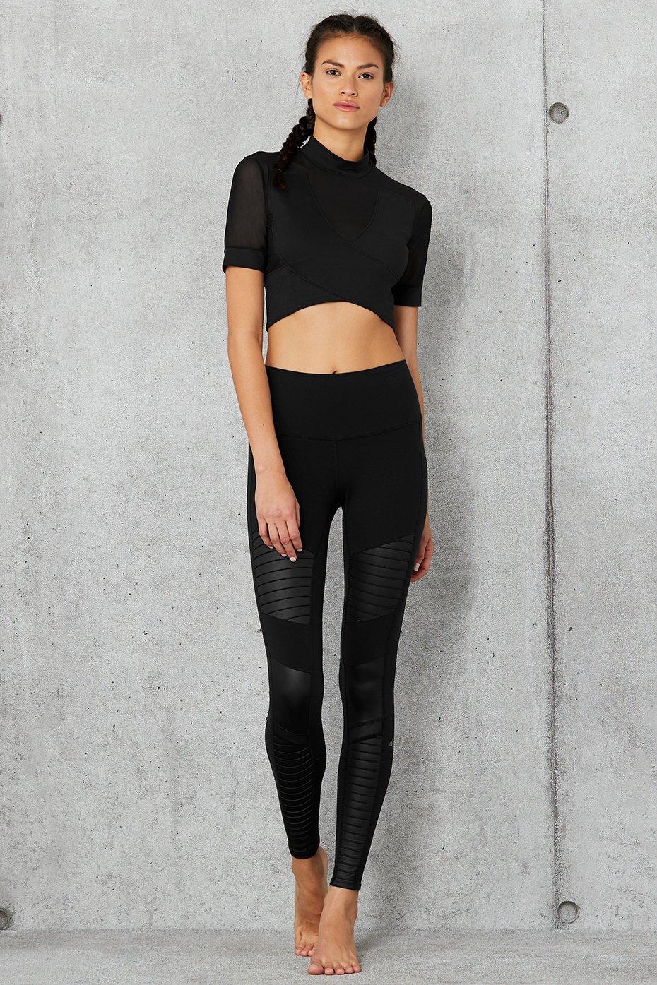 Alo Yoga Synthetic 7/8 High Waisted Moto Legging in Black