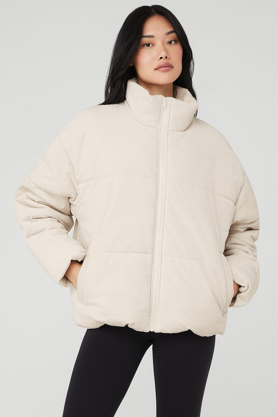 Alo Yoga Alo Yoga Corduroy Stage Puffer Jacket in Natural Lyst
