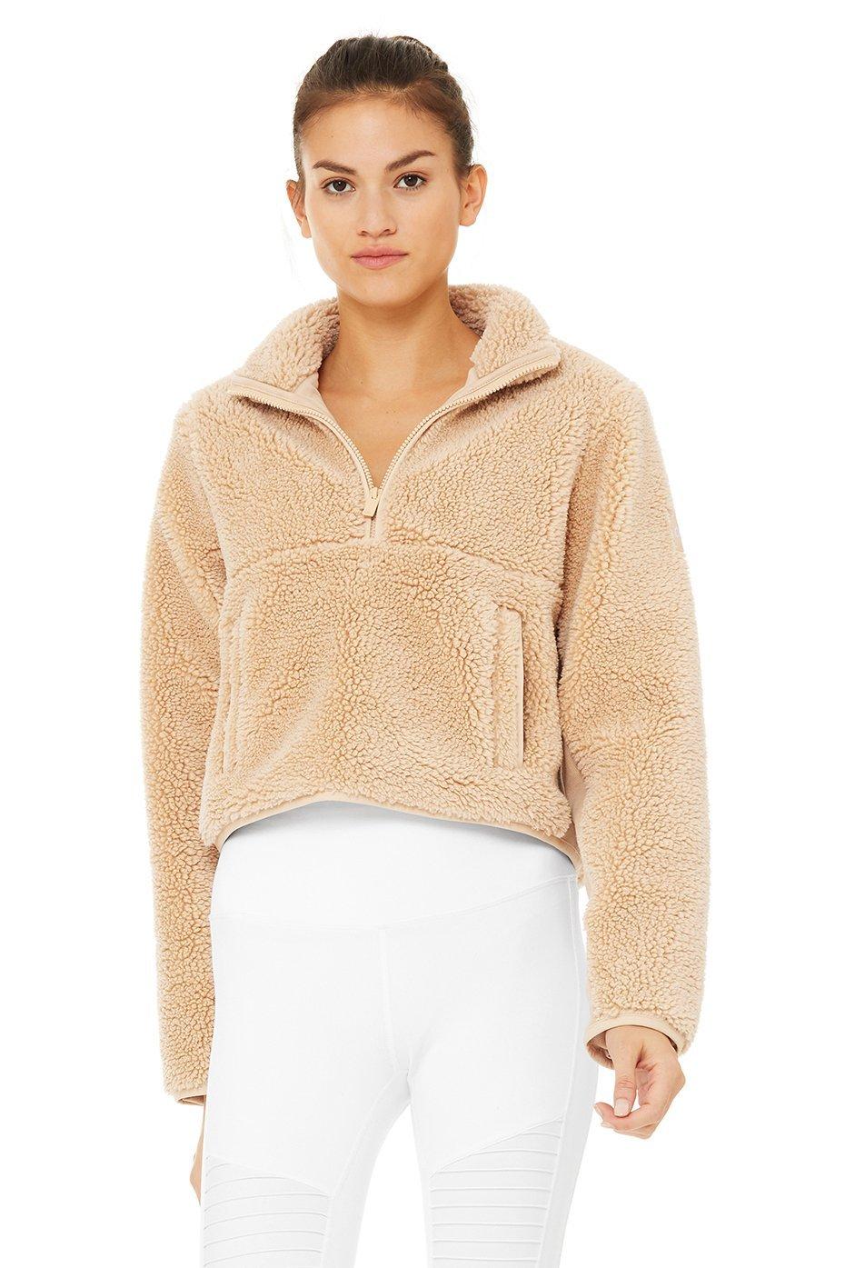 sherpa jacket half zip