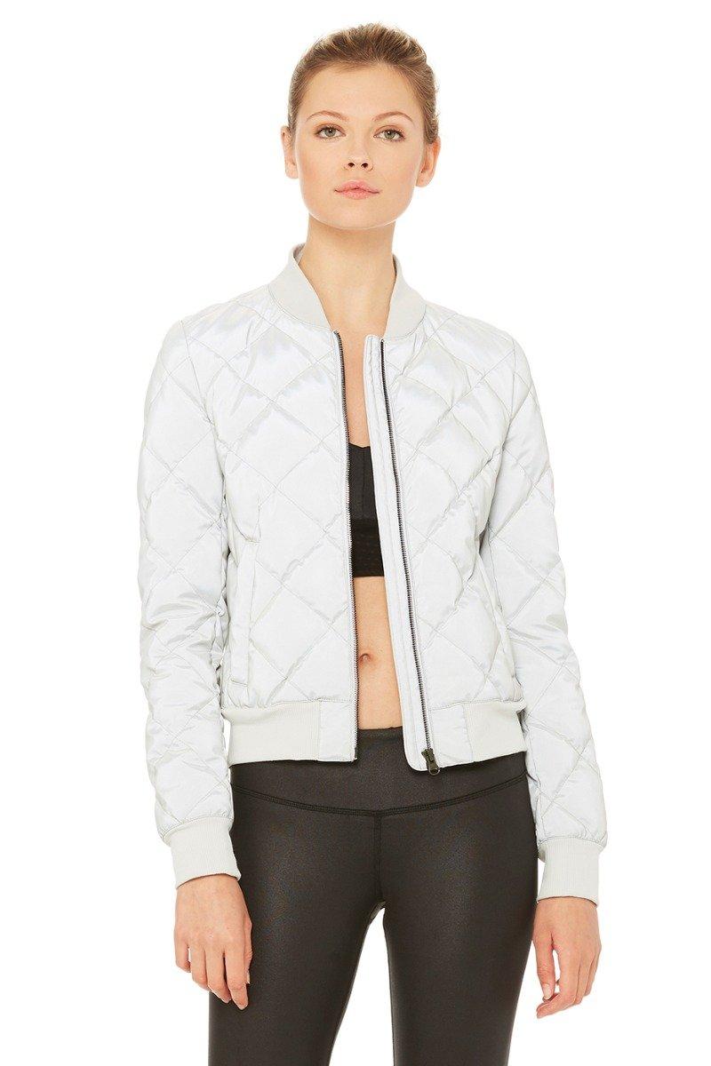 reflective bomber jacket womens