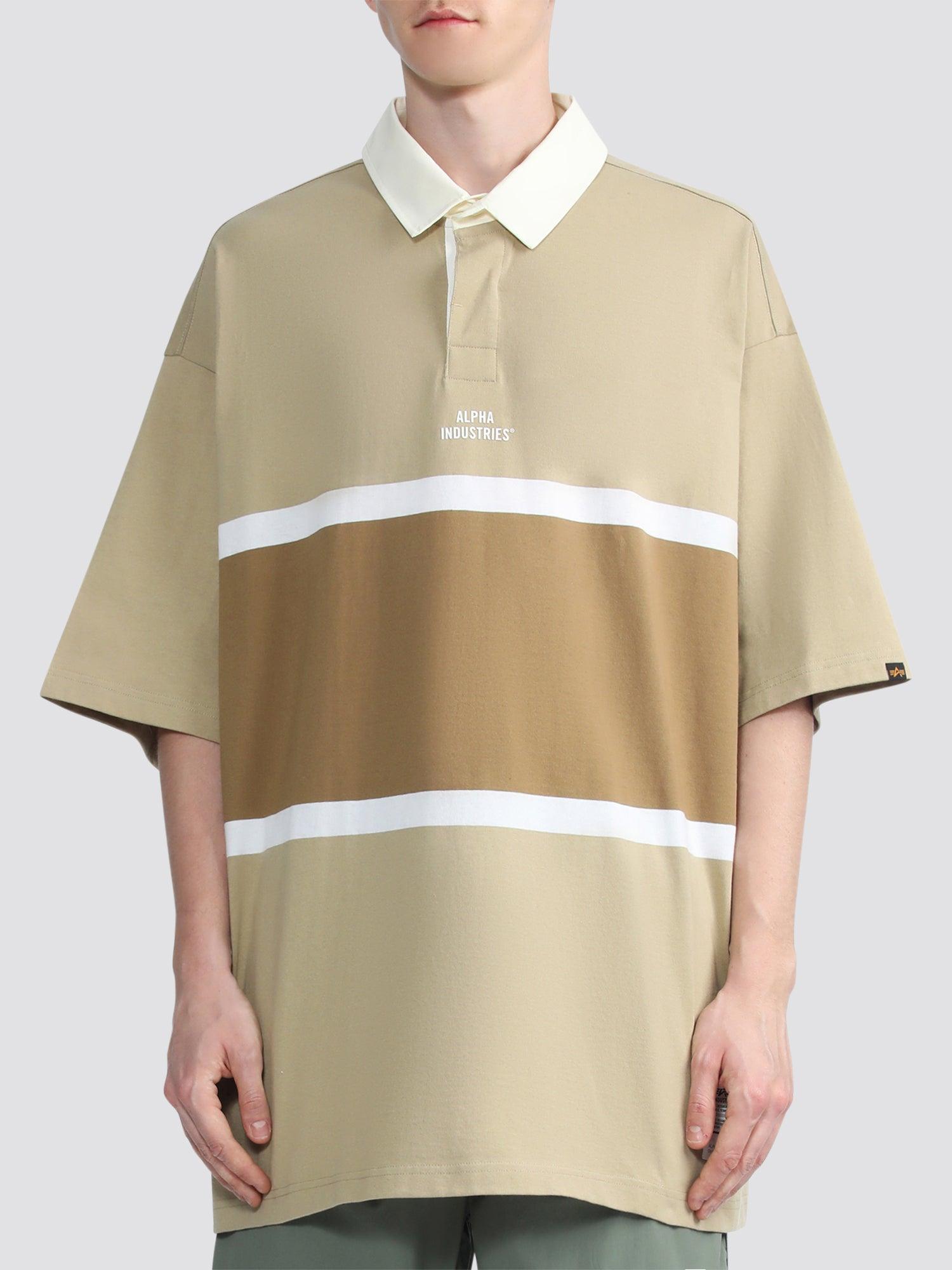 Alpha Industries Unfrm Stripe Polo Shirt in Beige (Natural) for Men | Lyst