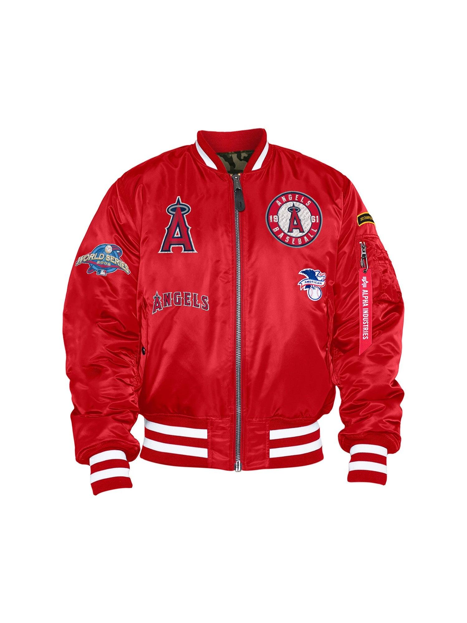 Alpha Industries Los Angeles Angels X Alpha X New Era Ma-1 Bomber Jacket in  Red | Lyst