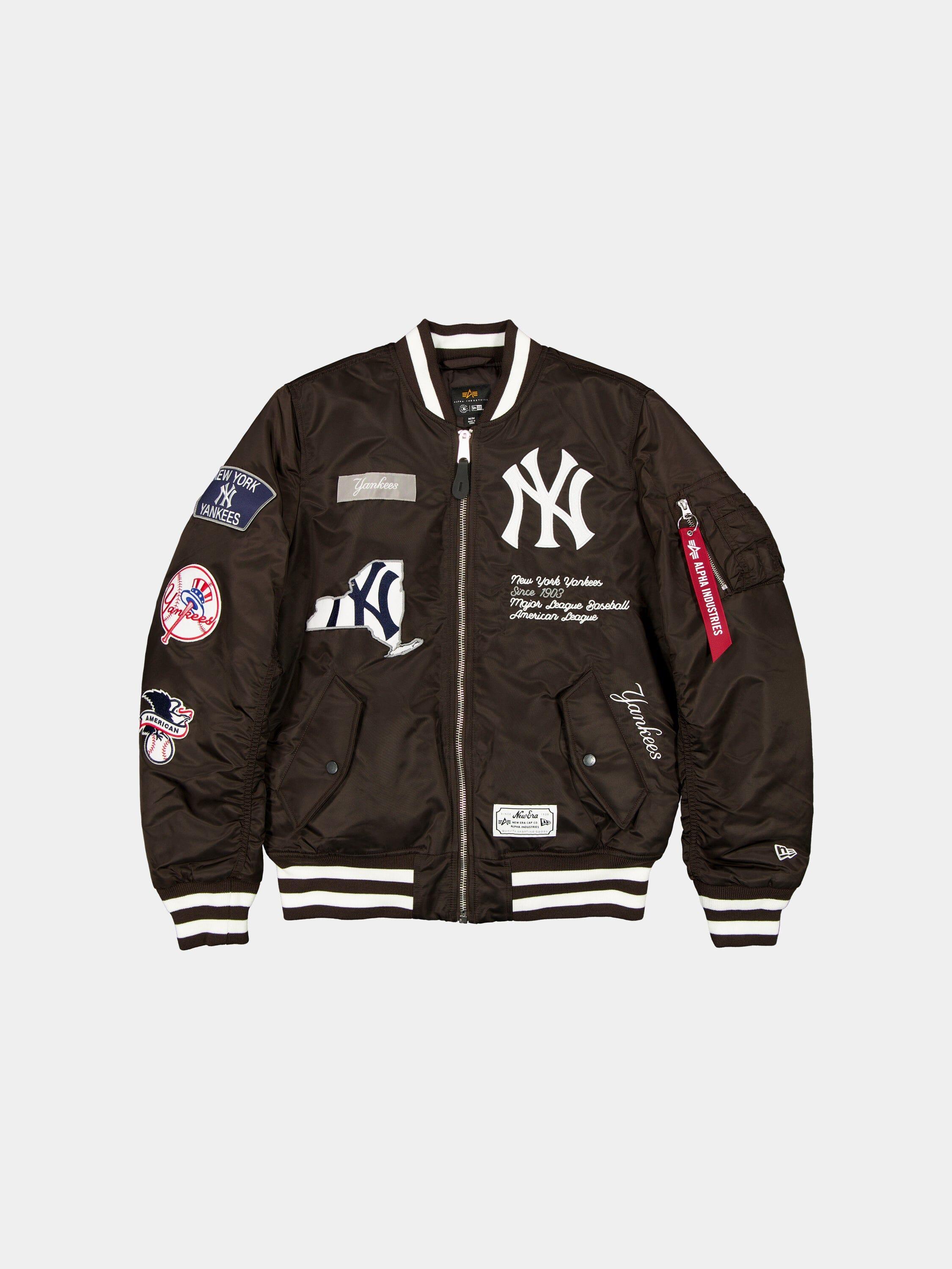 KTZ New York Yankees X Alpha X Ma-1 Bomber Jacket (burnt Wood) in