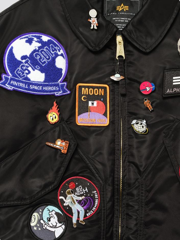 Alpha Industries Synthetic Cwu 45 P Space Race Flight Jacket In Black For Men Lyst